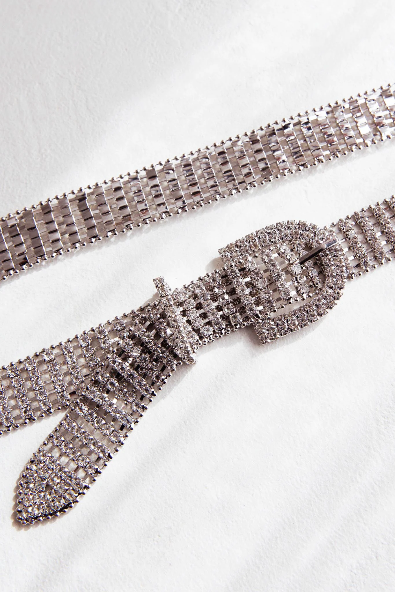 Adriene Rhinestone Belt Silver - Image 3