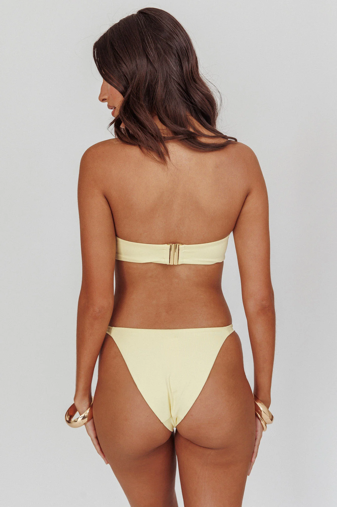 Agape High Cut O-Ring Bikini Bottom Butter - Image 3