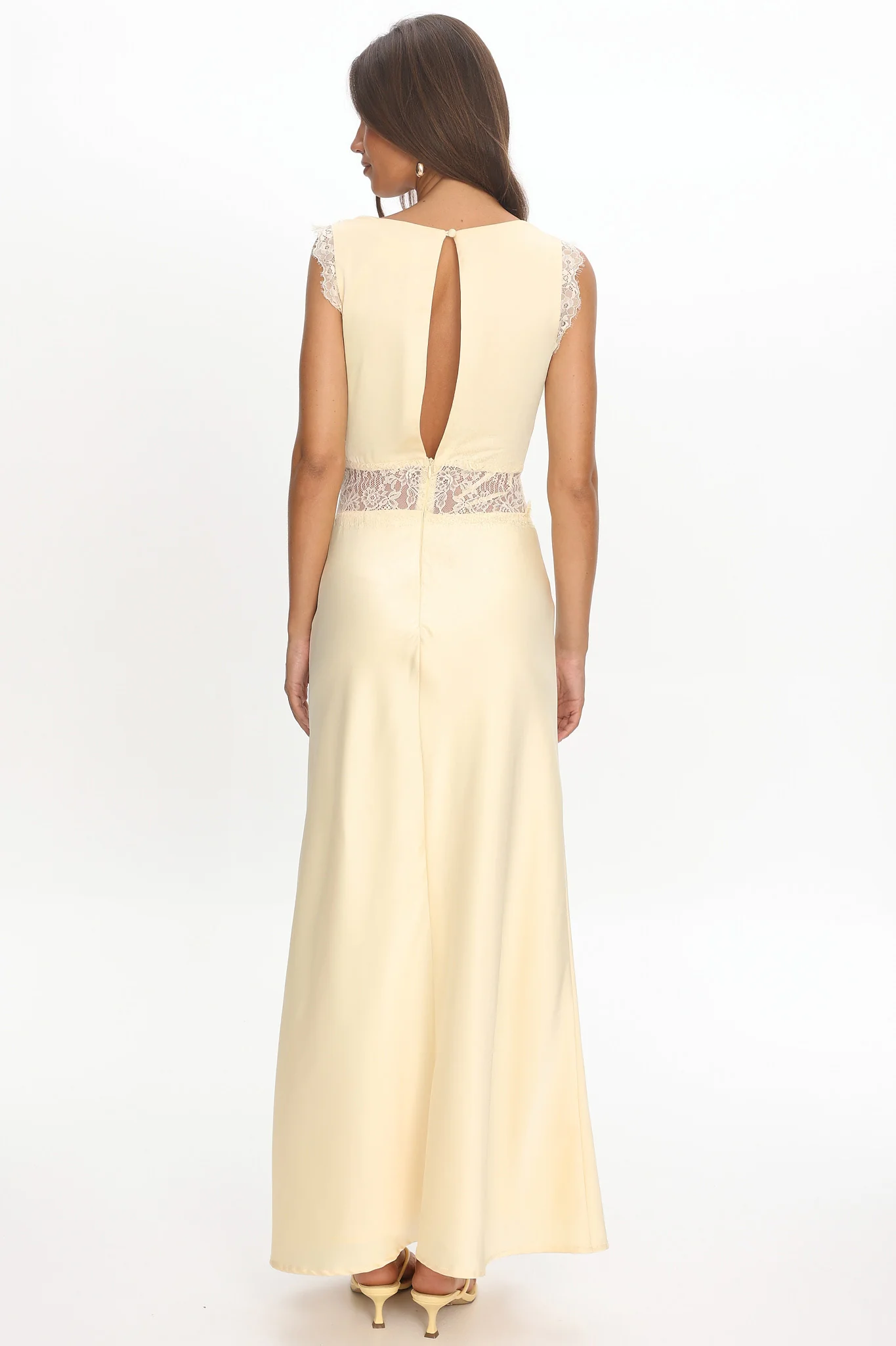 Alessa Lace Bodice Maxi Dress Butter - Image 2