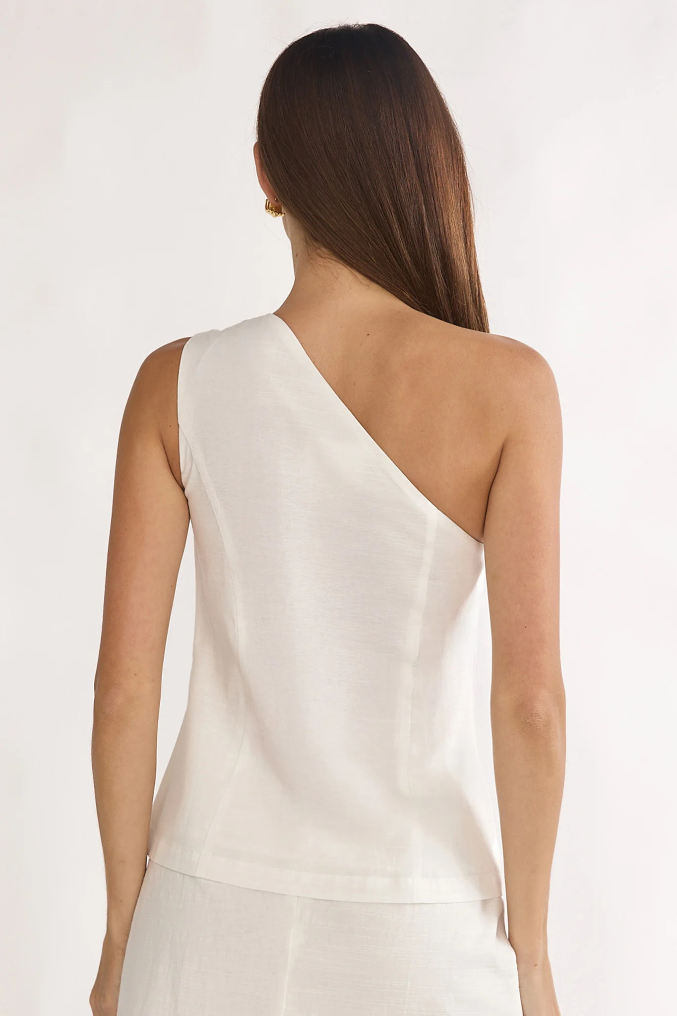 Alessora One Shoulder Top White - Image 3