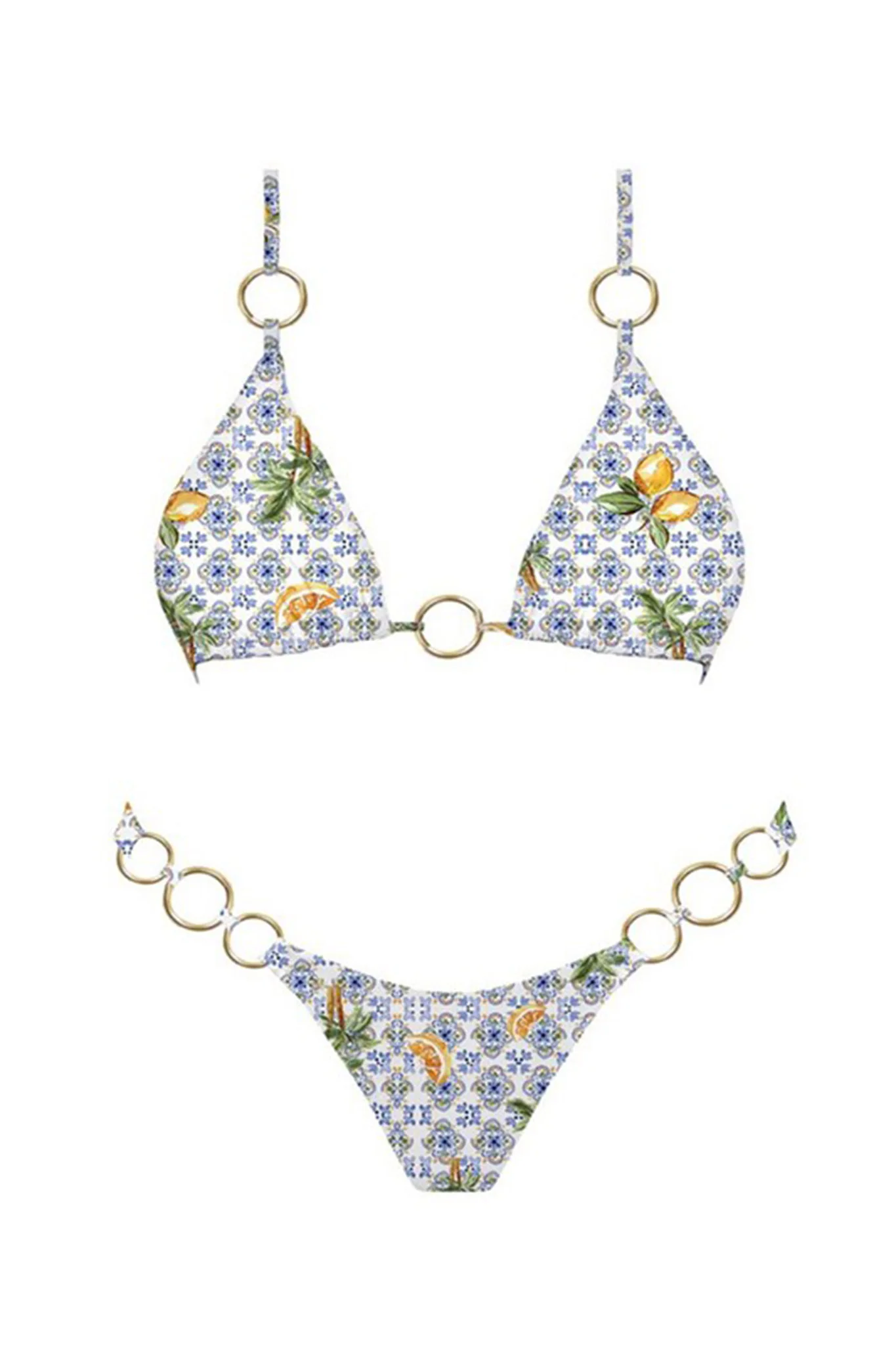 Amalfi Coast Bikini Bottom Lemon Checker - Image 5
