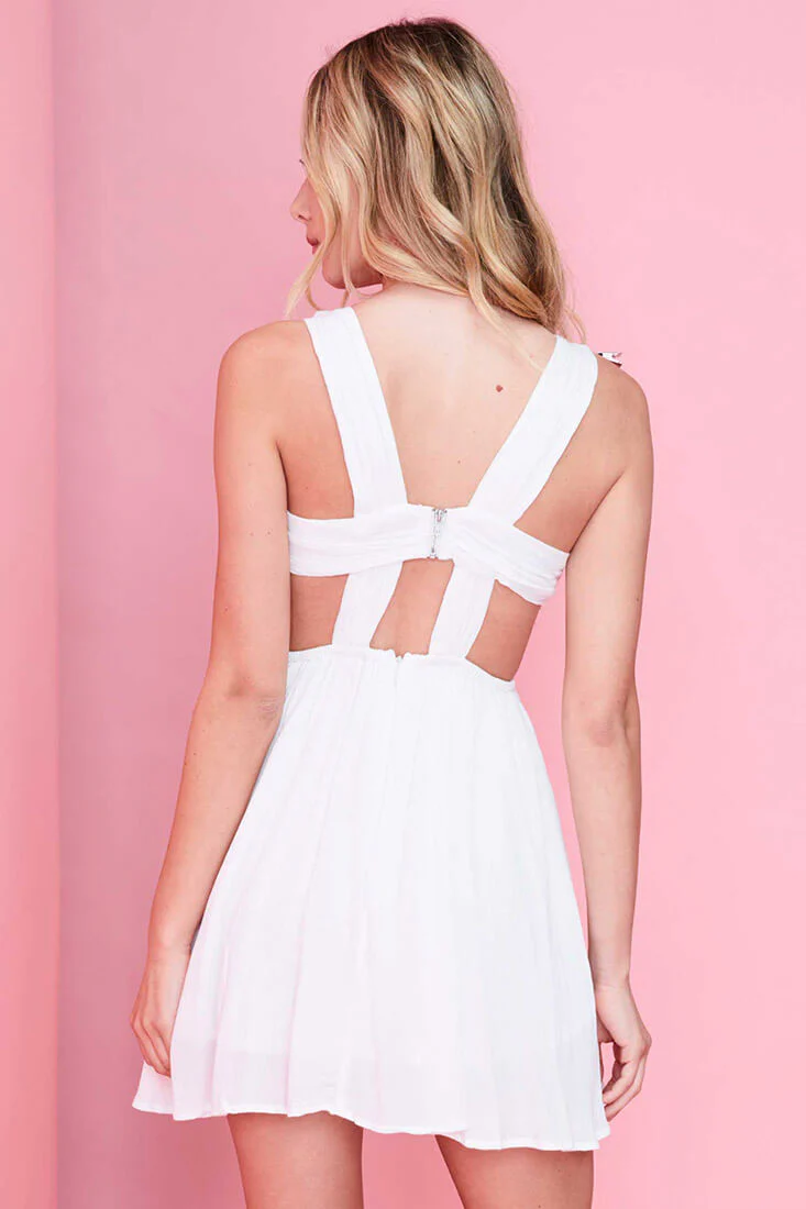 Amandine Flowing Day Dress White - Image 4