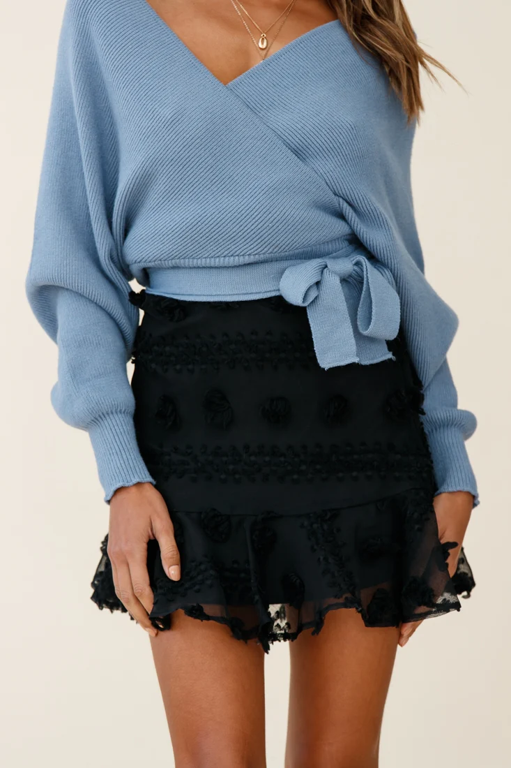 Amara Long Sleeve Knit Top Midnight Blue - Image 4