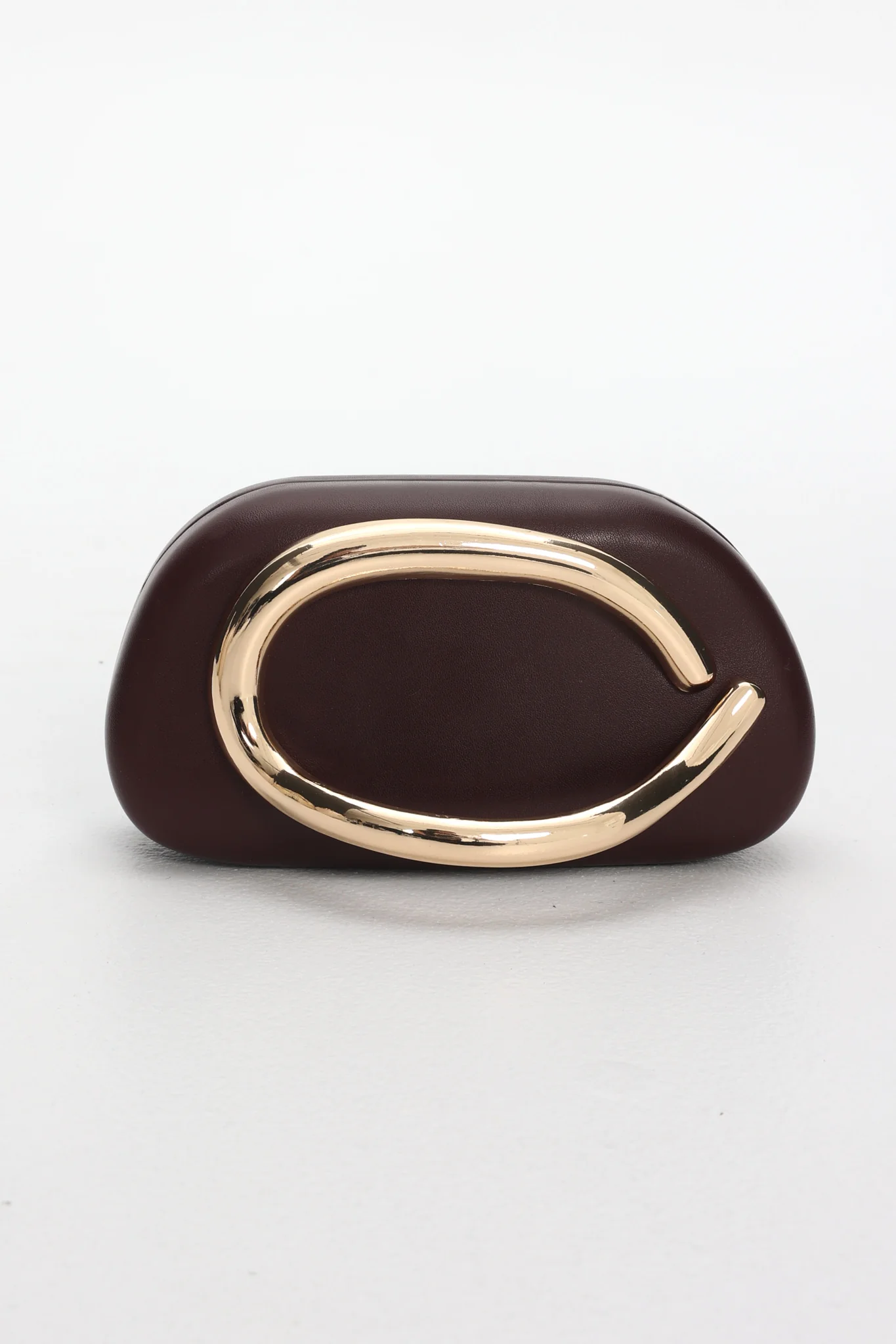 Amarita Gold Handle Clutch Wine