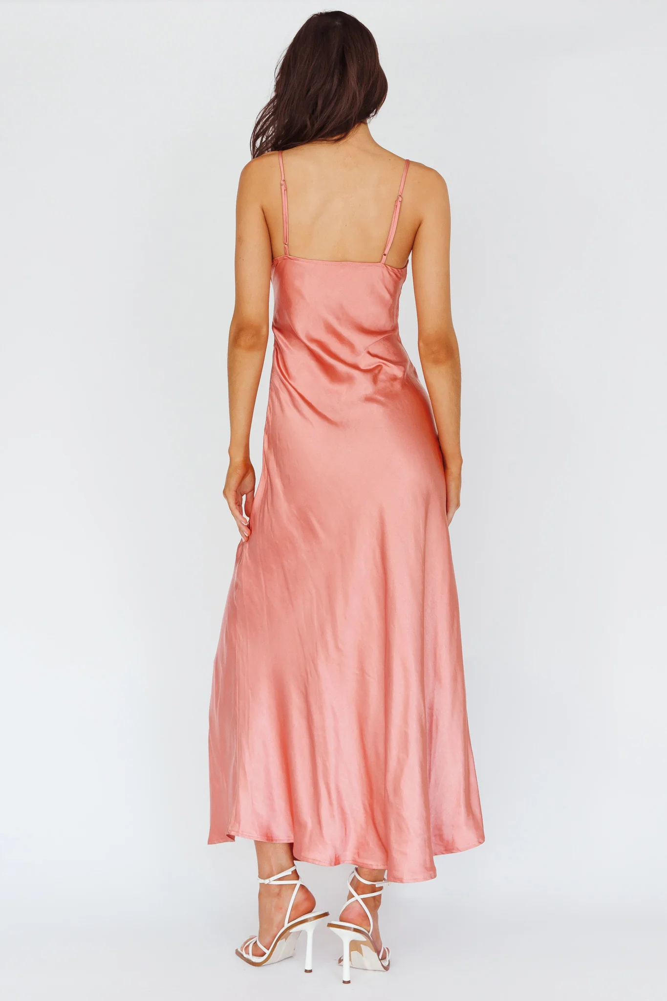 Amity Twist Bust Split Maxi Dress Rose - Image 2