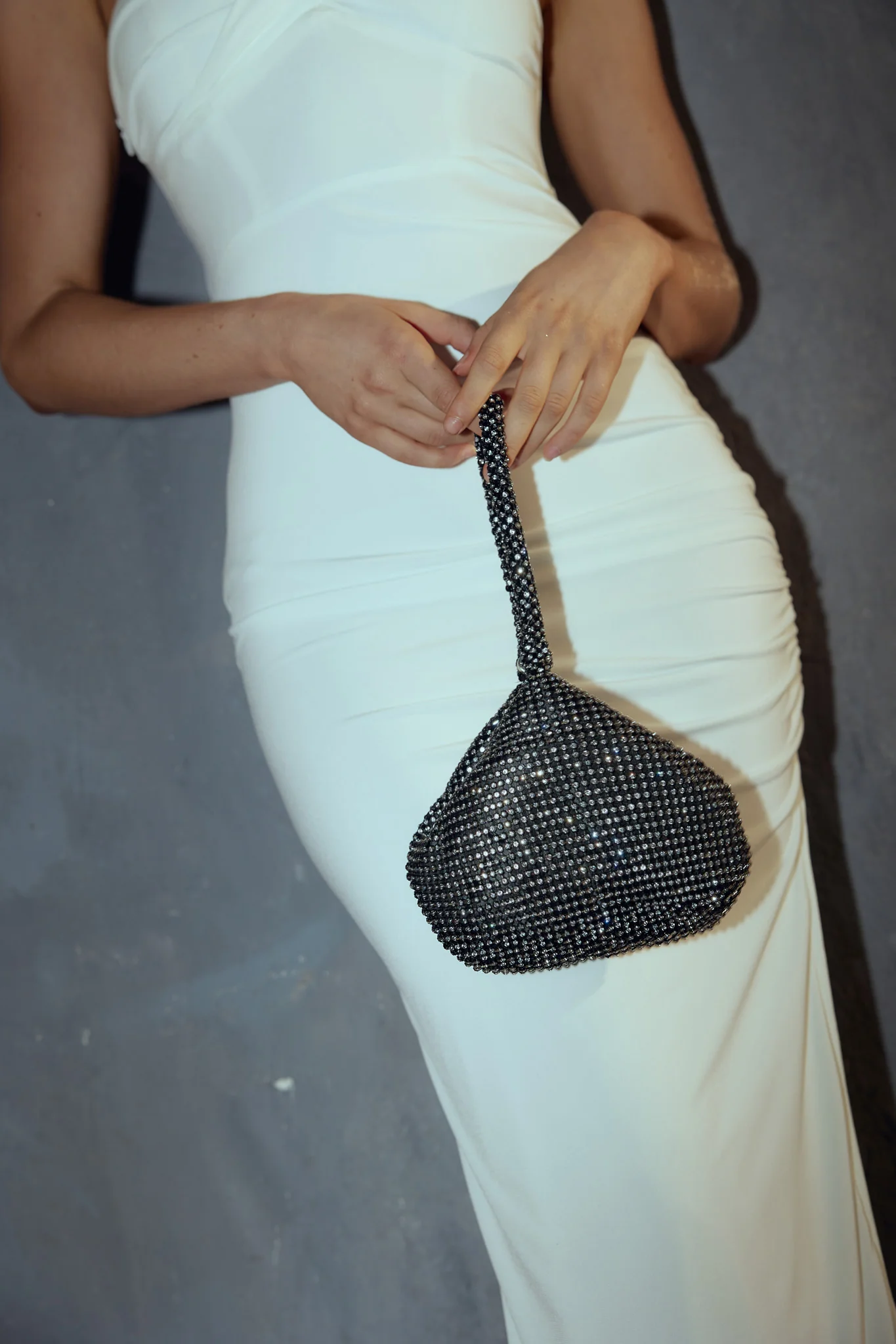 Amore Diamante Mesh Bag Black - Image 2