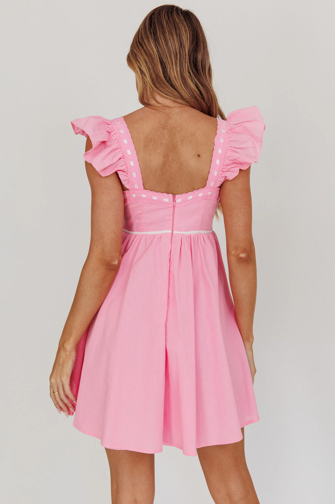Angels Harp Babydoll Mini Dress Light Pink - Image 2