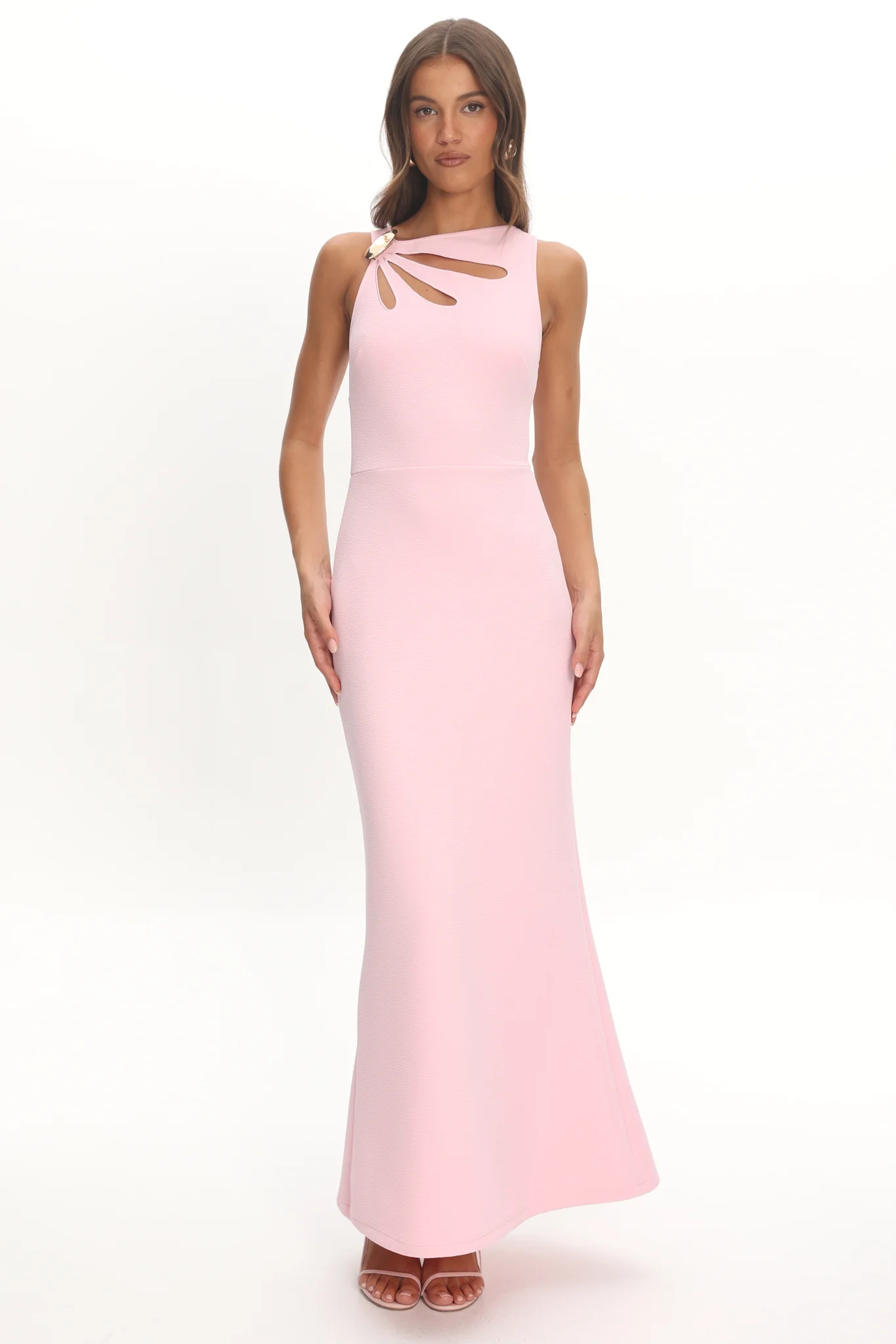 Antwerp Cut-Out Bust Maxi Dress Pink - Image 4
