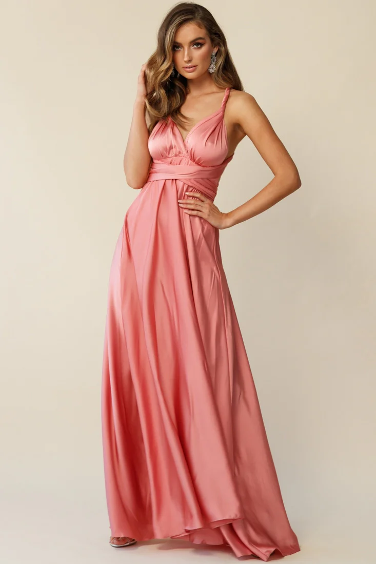 Ariana Multiway Maxi Dress Rose - Image 2