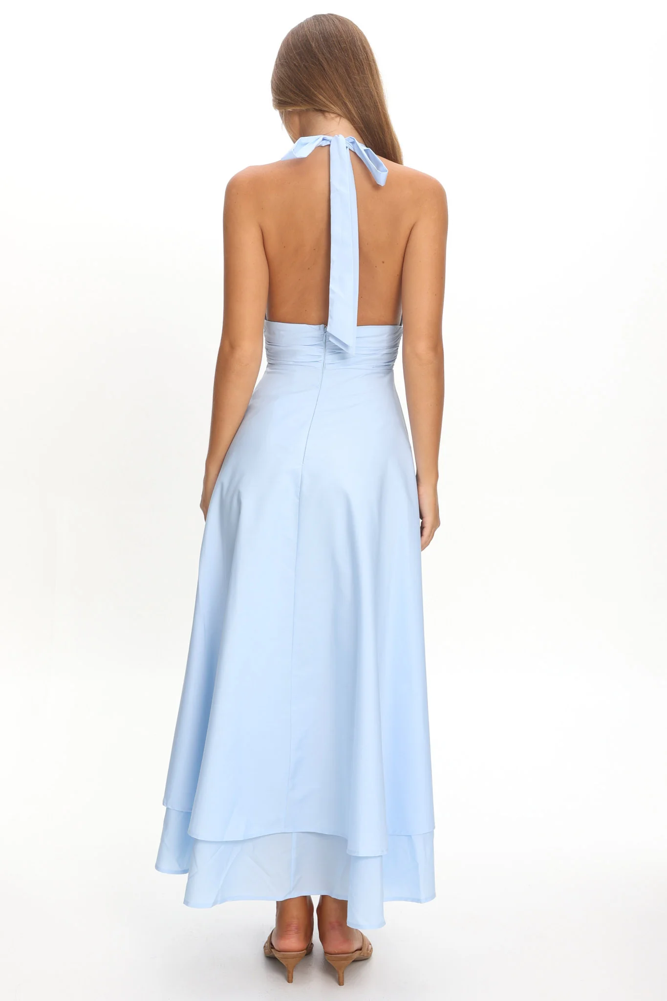 As It Was Halterneck A-Line Maxi Dress Light Blue - Image 2