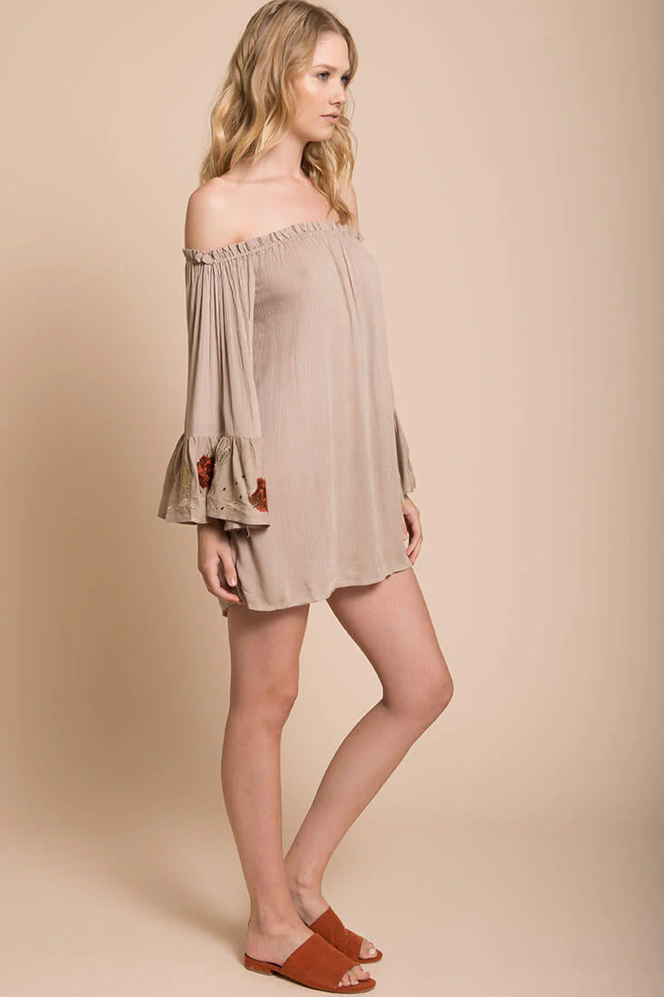 Aubree Loose Dress Taupe - Image 3
