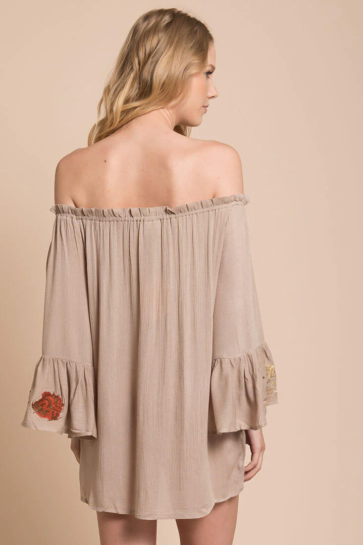 Aubree Loose Dress Taupe - Image 5