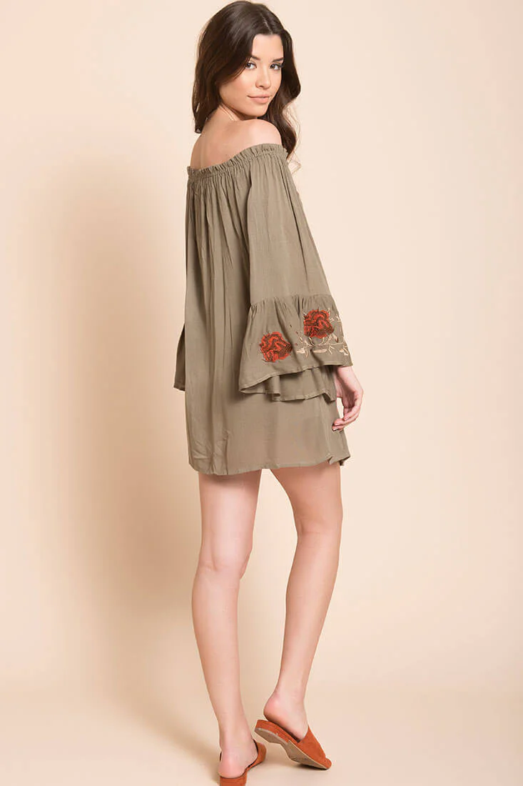 Aubree Loose Dress Olive - Image 5