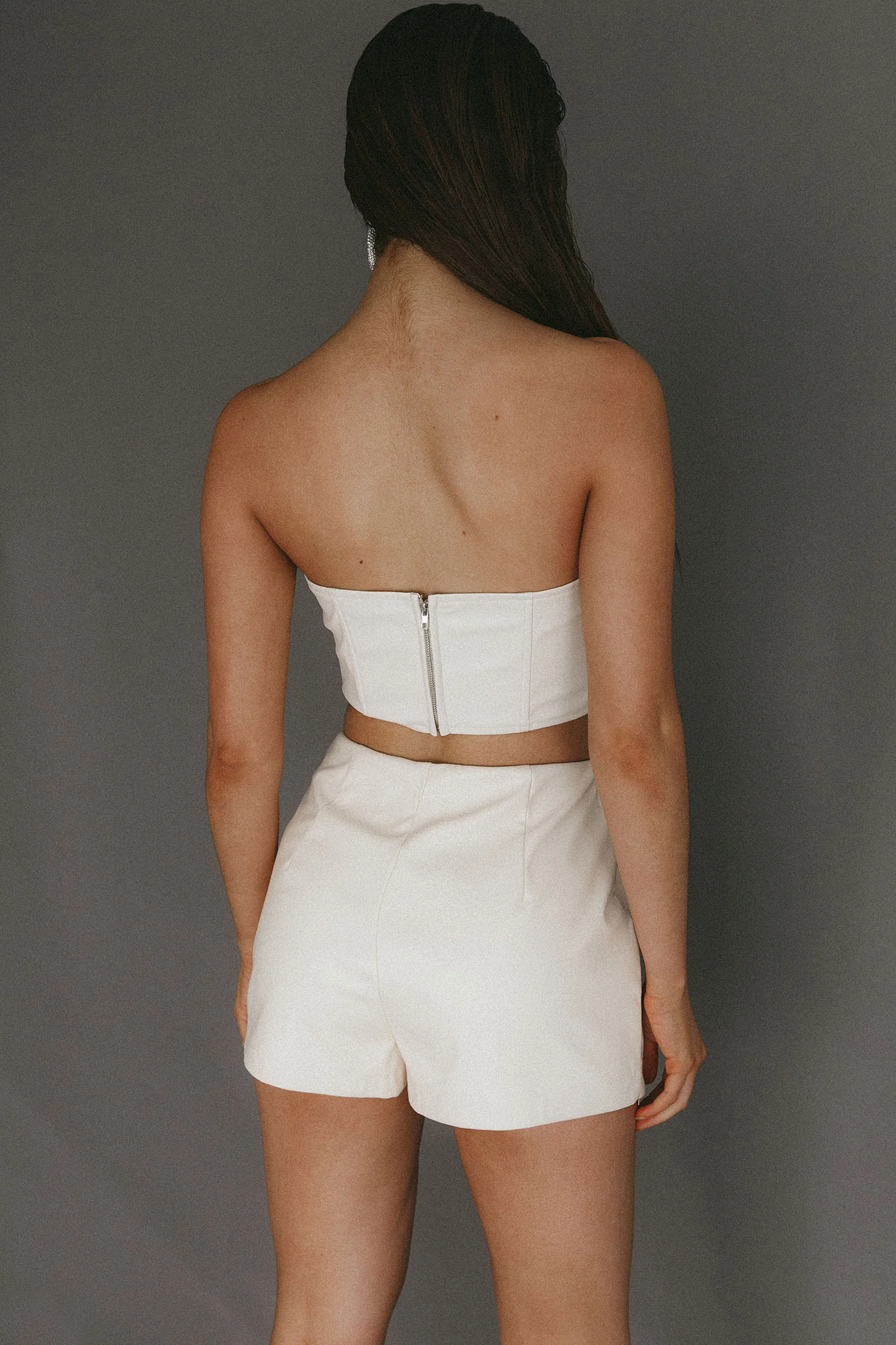 Audra Wrap Look Skorts Ivory - Image 6