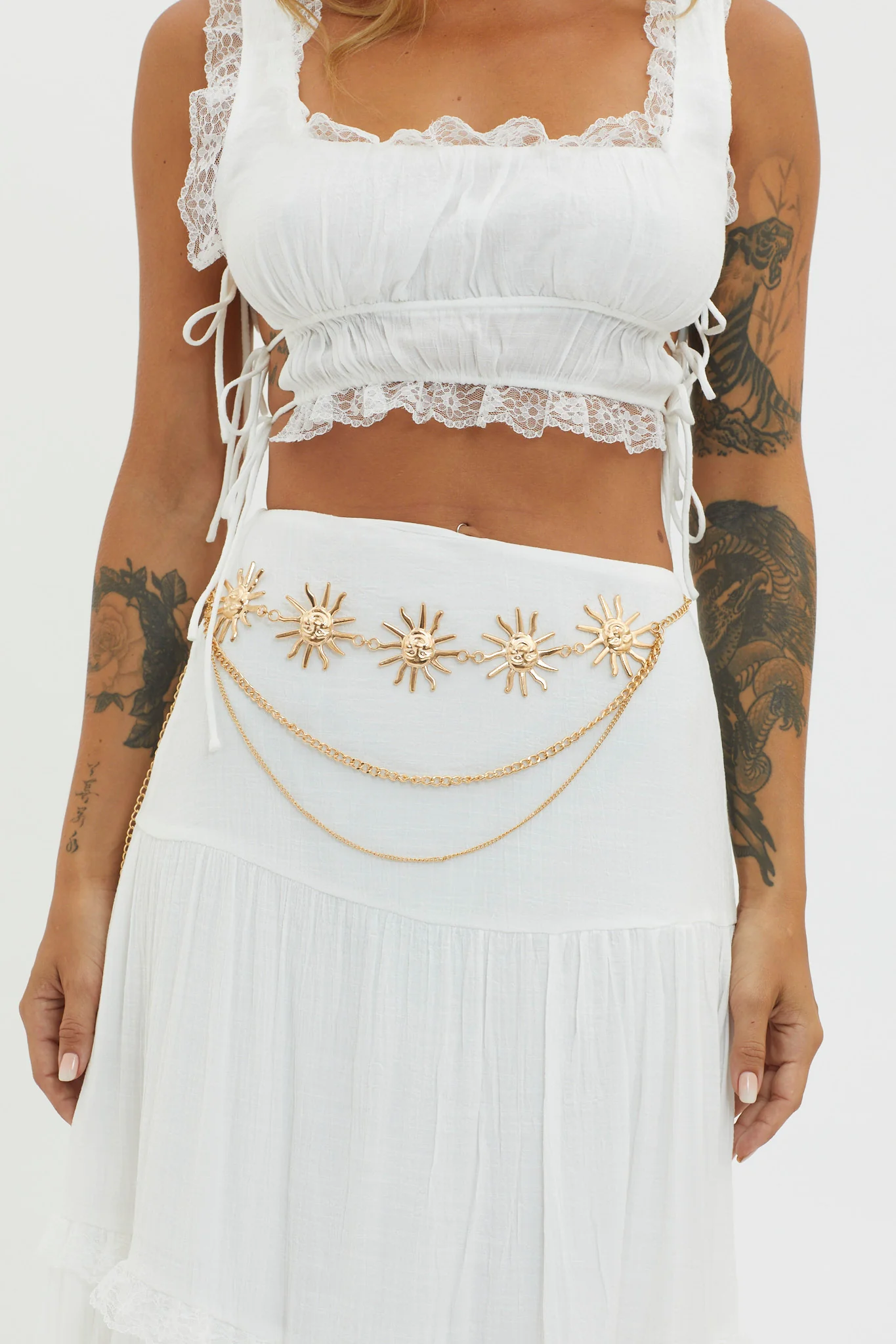 Aura Sun Multi-Layered Waist Chain Gold - Image 3