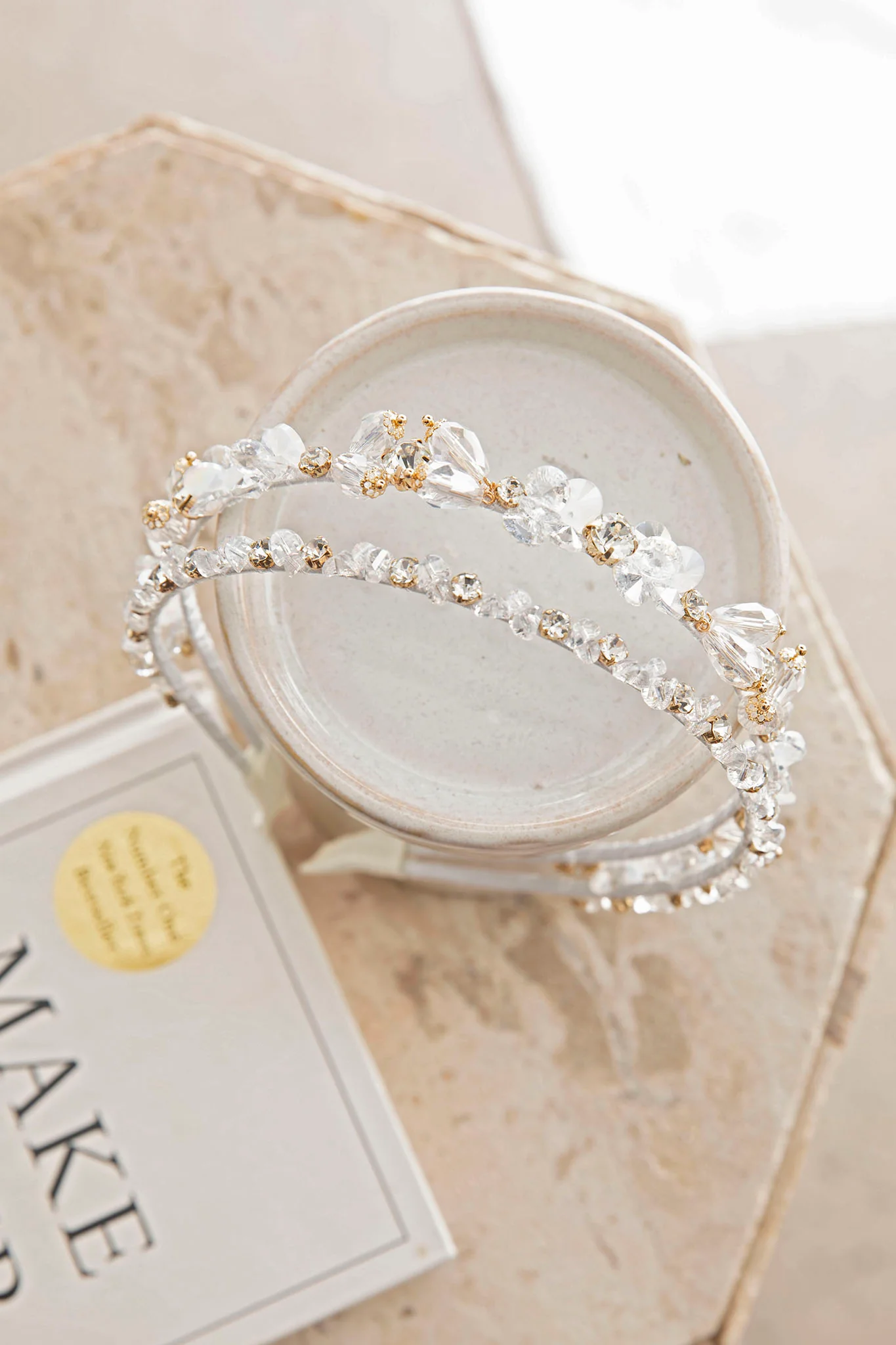 Aurora Crystal & Rhinestone Headband Clear - Image 2