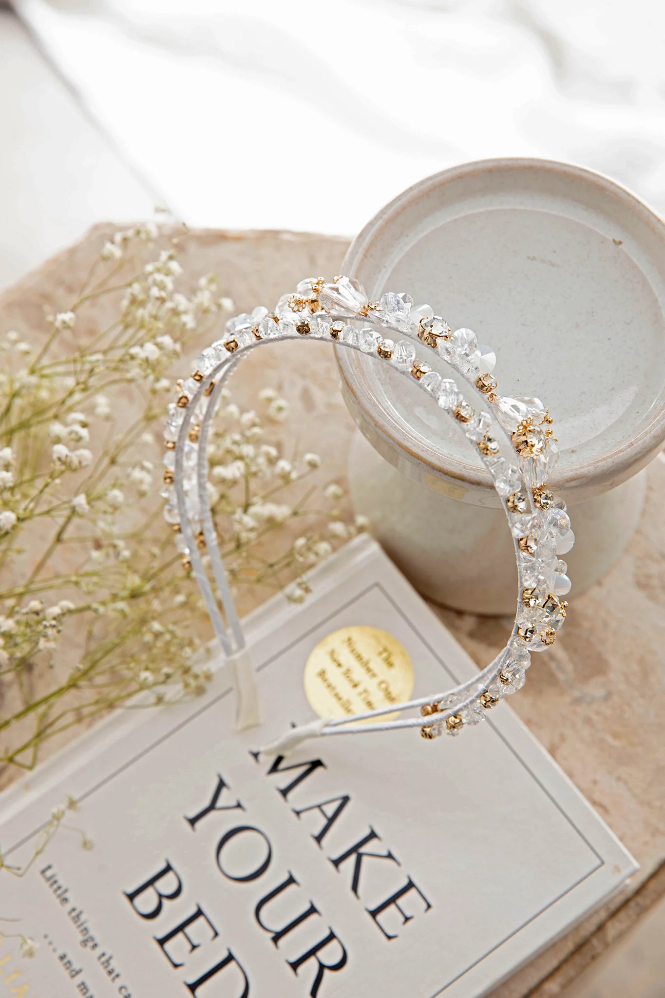 Aurora Crystal & Rhinestone Headband Clear - Image 3
