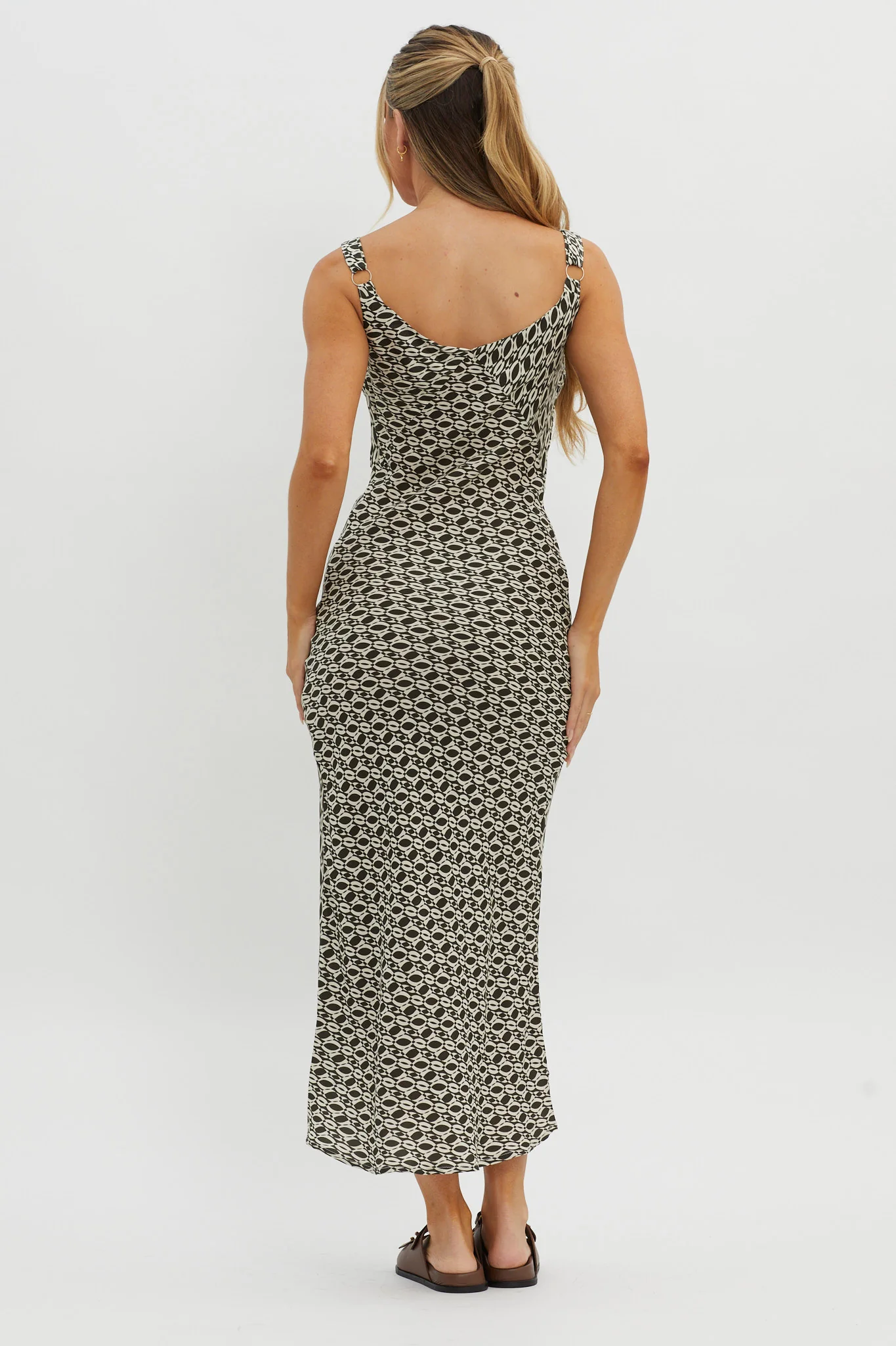 Avenue Thick Strap Midi Dress Print Solna - Image 3
