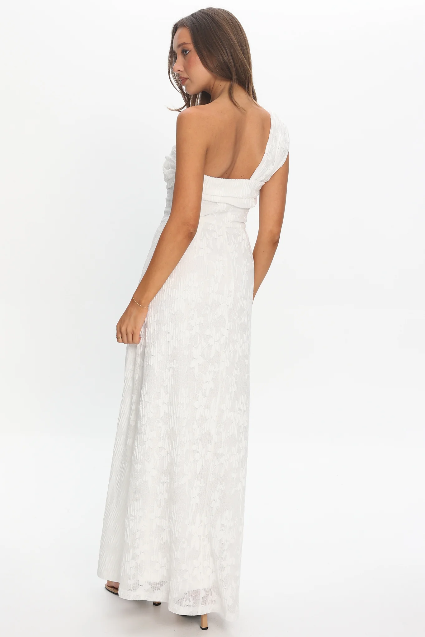 Azure Sun Drop Waist Maxi Dress Lace Off White - Image 3