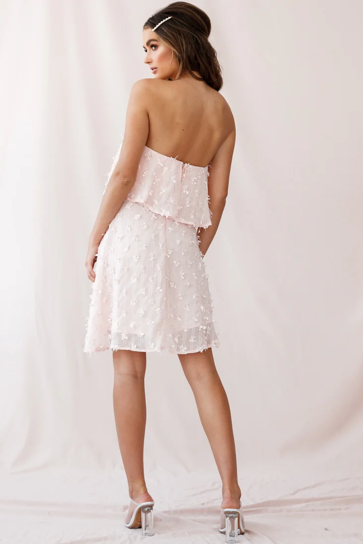 Bel Air Embellished Bandeau Dress Pink - Image 3