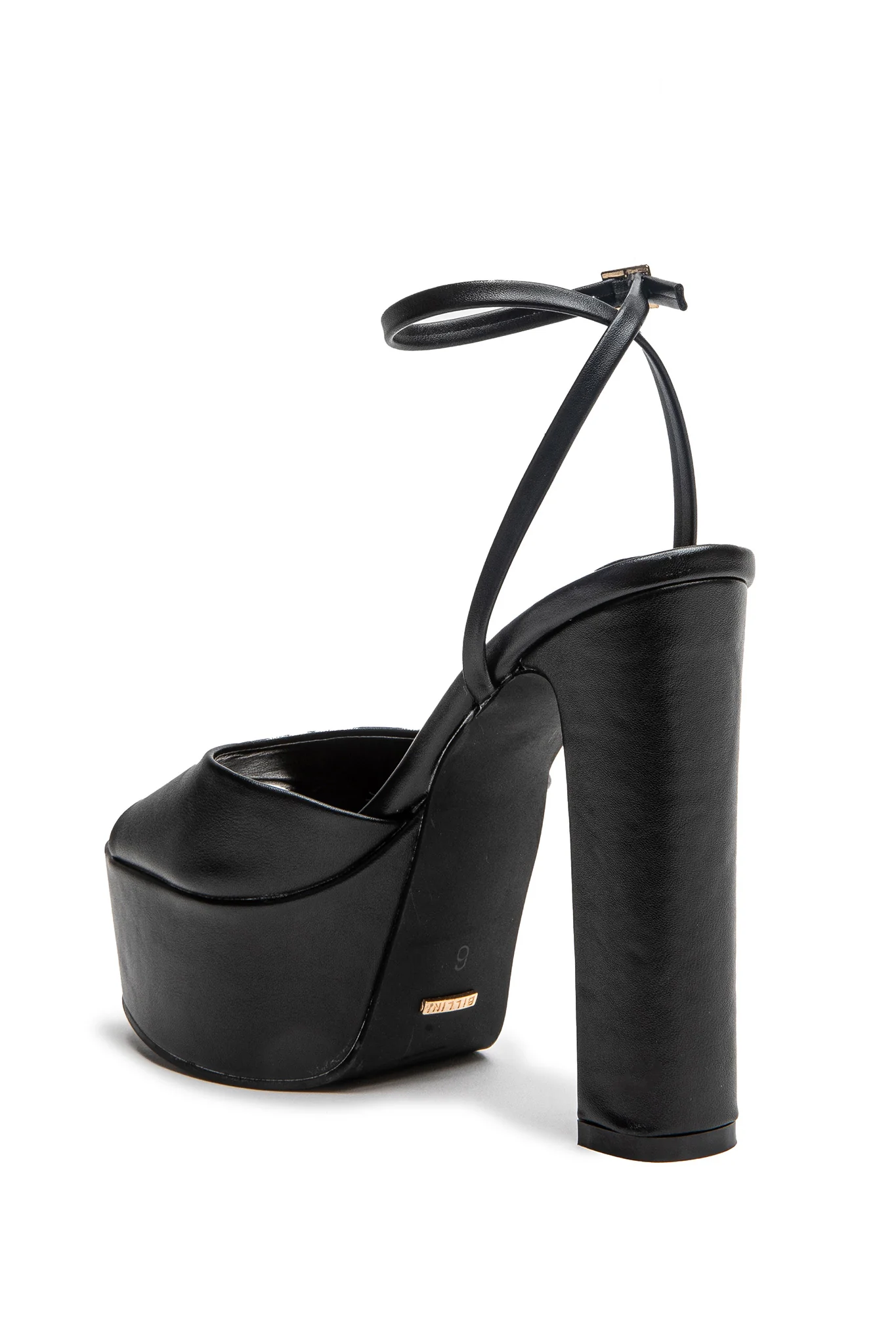 BiLLiNi Farley High Platform Block Heel Black - Image 7