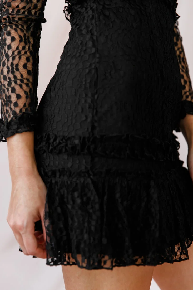 Birkin Long Sleeve Sheath Dress Black - Image 4