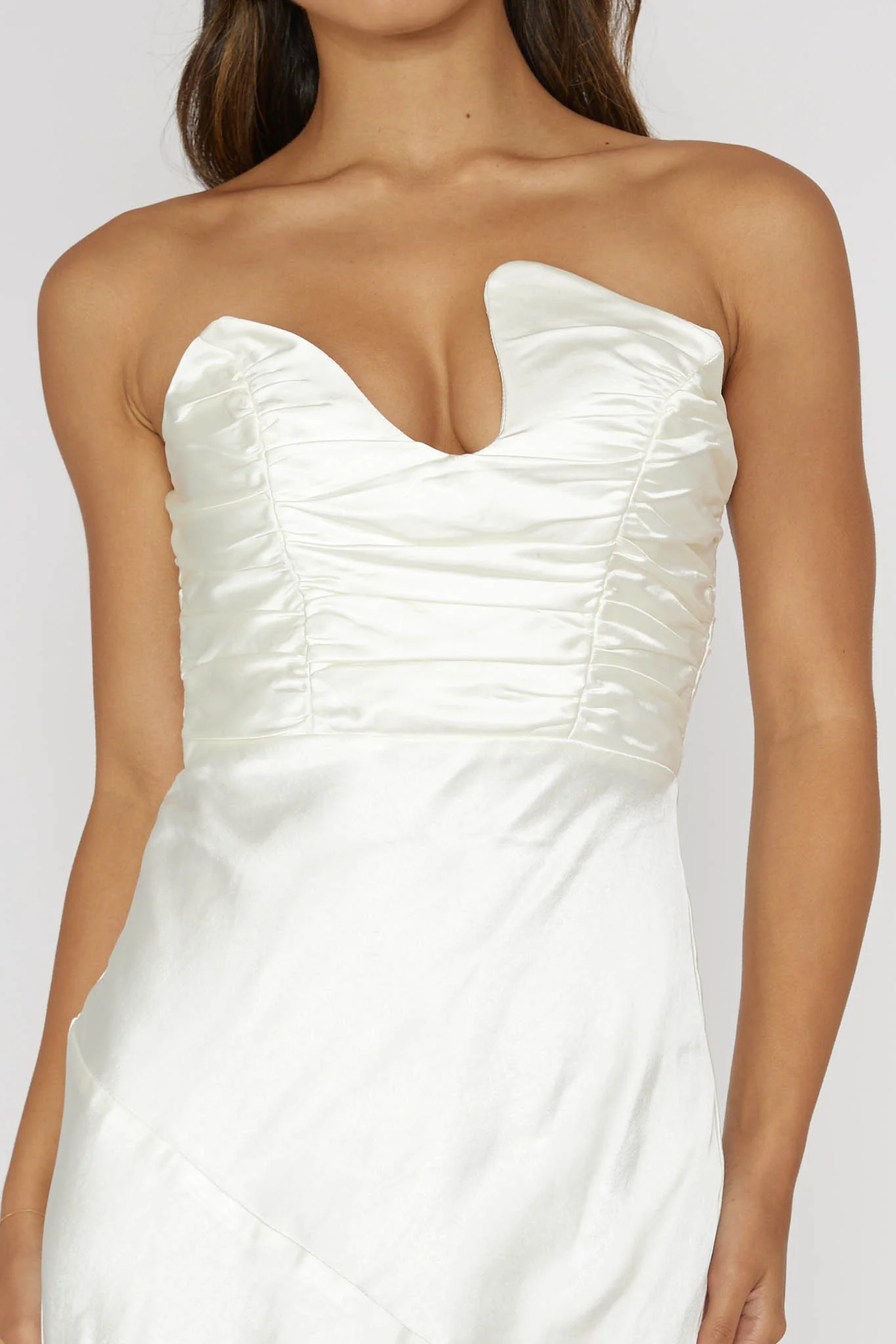 Blaise Asymmetric Neckline Maxi Dress Pearl - Image 5