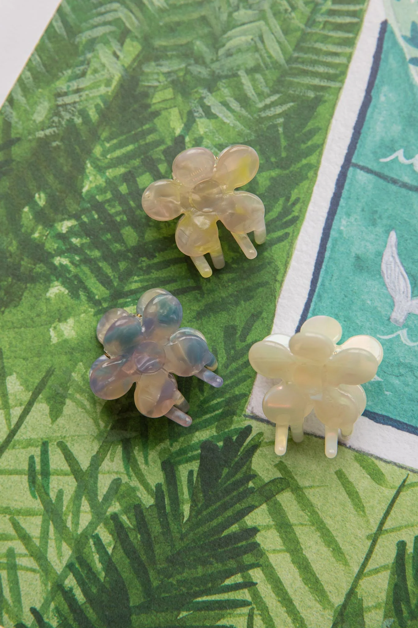 Blossom Flower Hair Clip Purple - Image 3