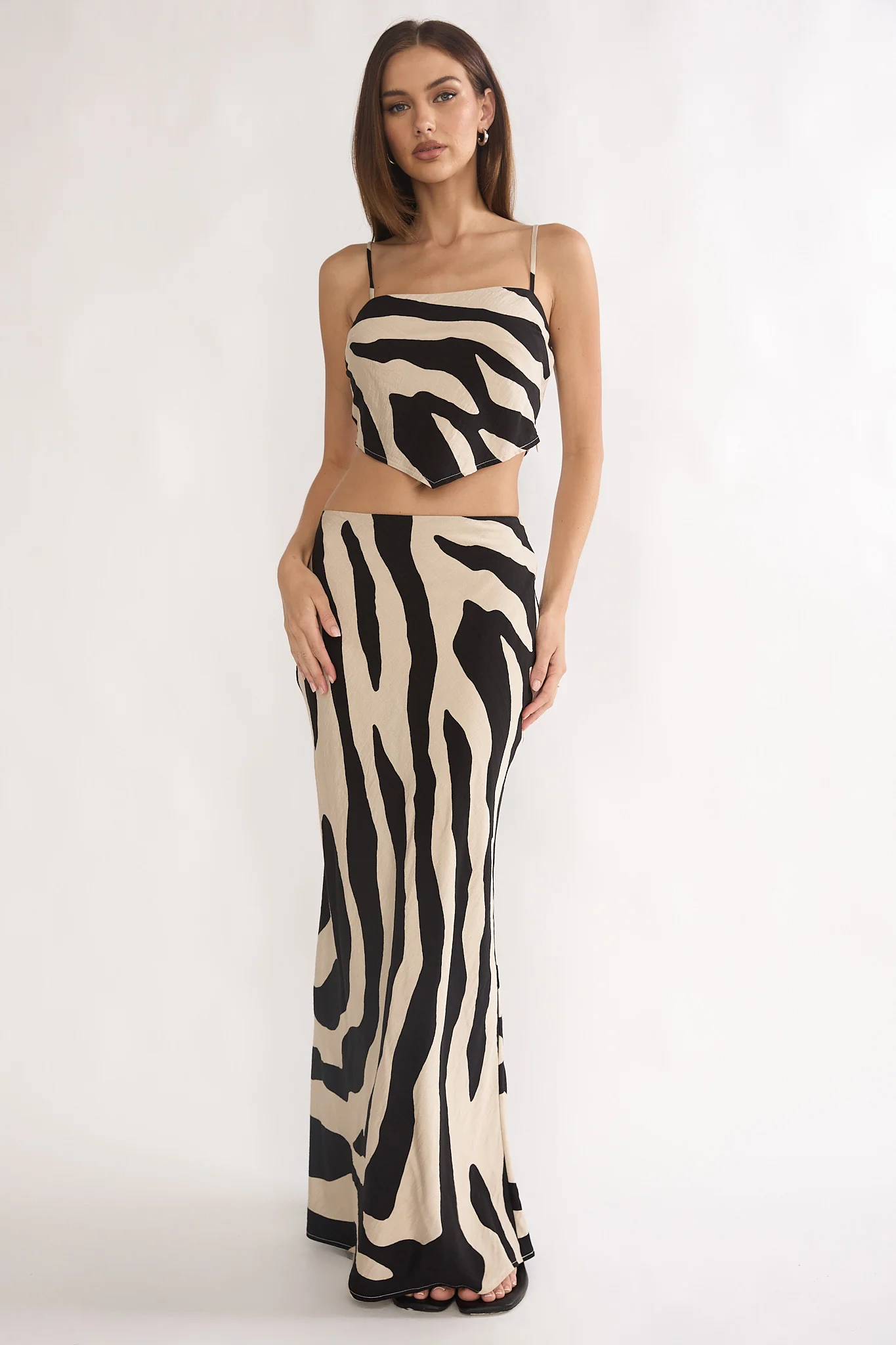Blythe Maxi Skirt Zebra Black - Image 2