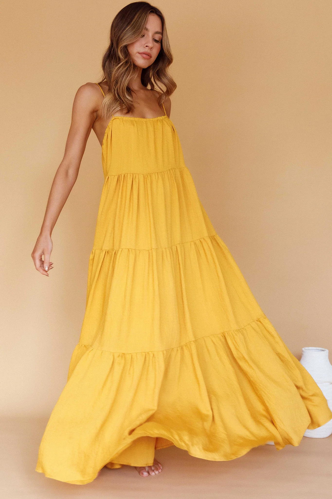 Bora Bora Tied Back Maxi Dress Tangerine - Image 5
