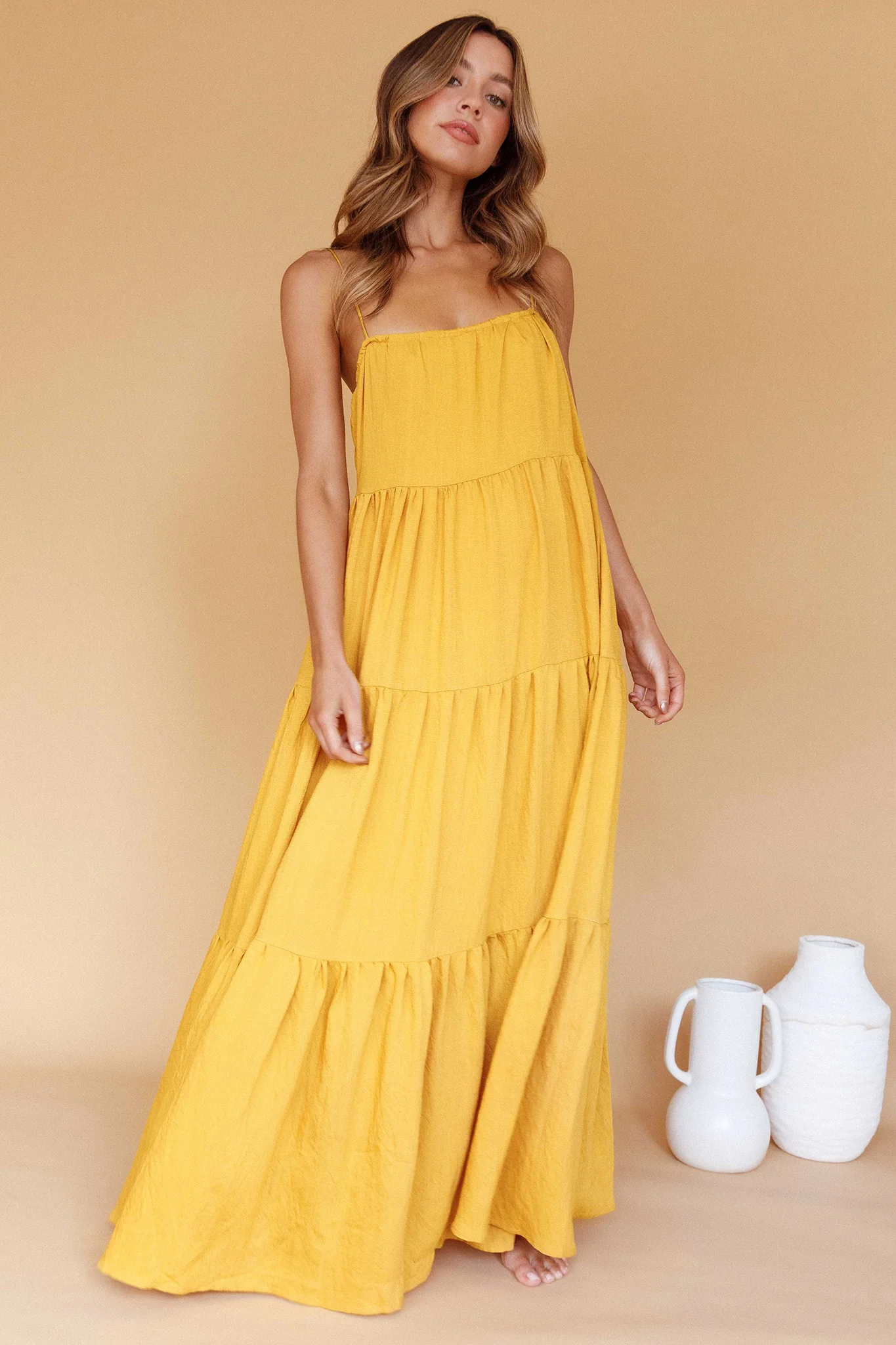 Bora Bora Tied Back Maxi Dress Tangerine - Image 7