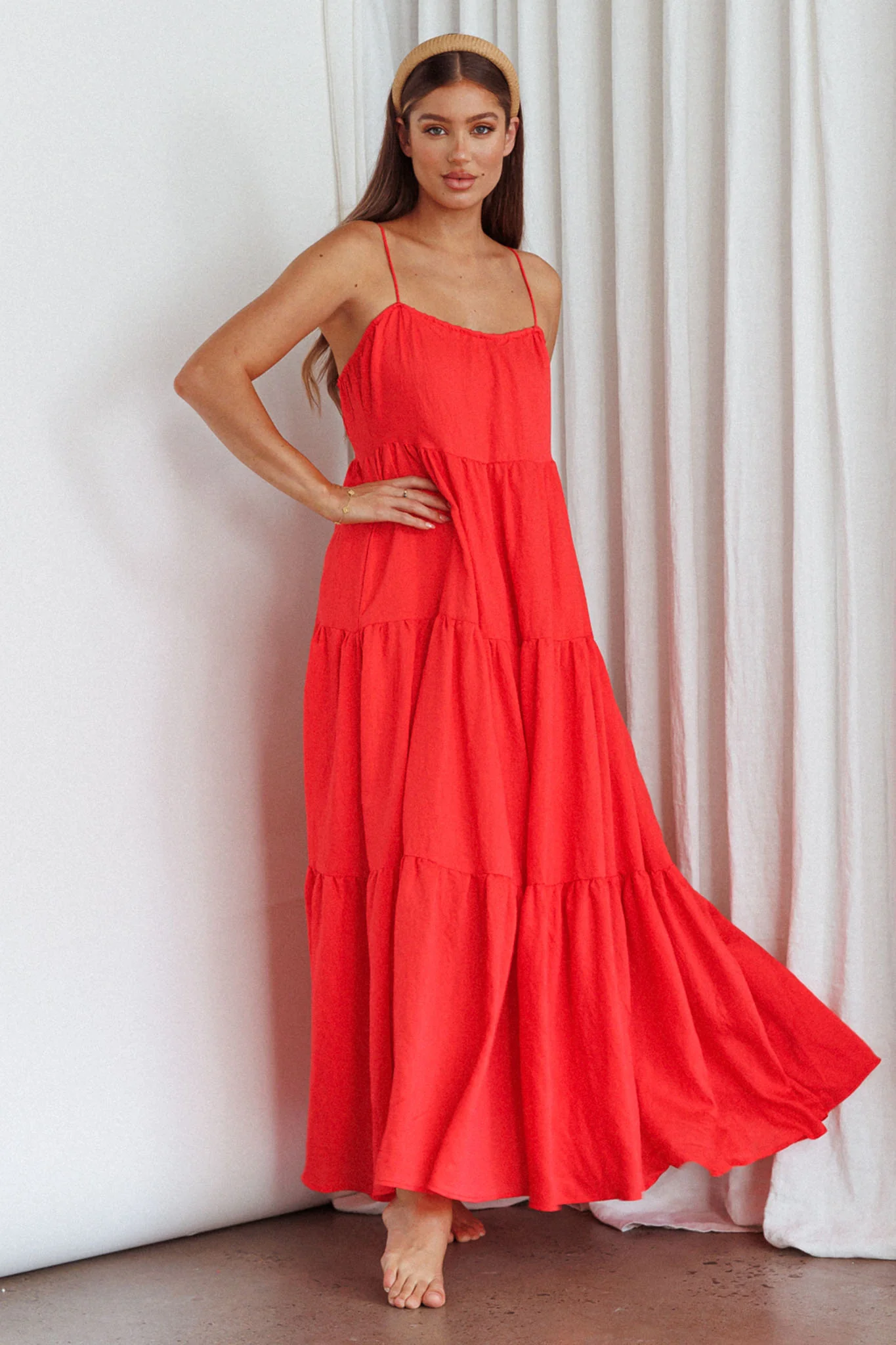 Bora Bora Tied Back Maxi Dress Watermelon - Image 3