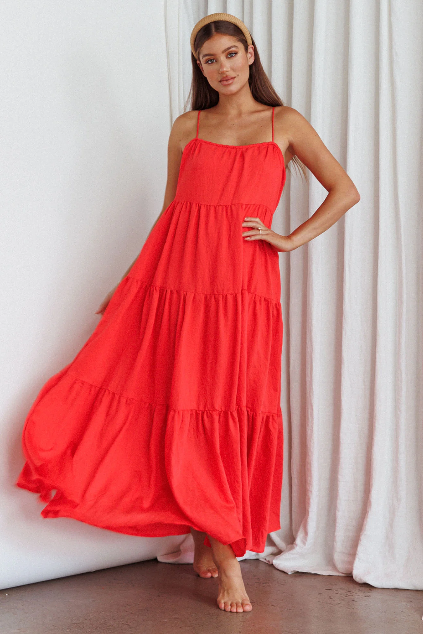 Bora Bora Tied Back Maxi Dress Watermelon - Image 4
