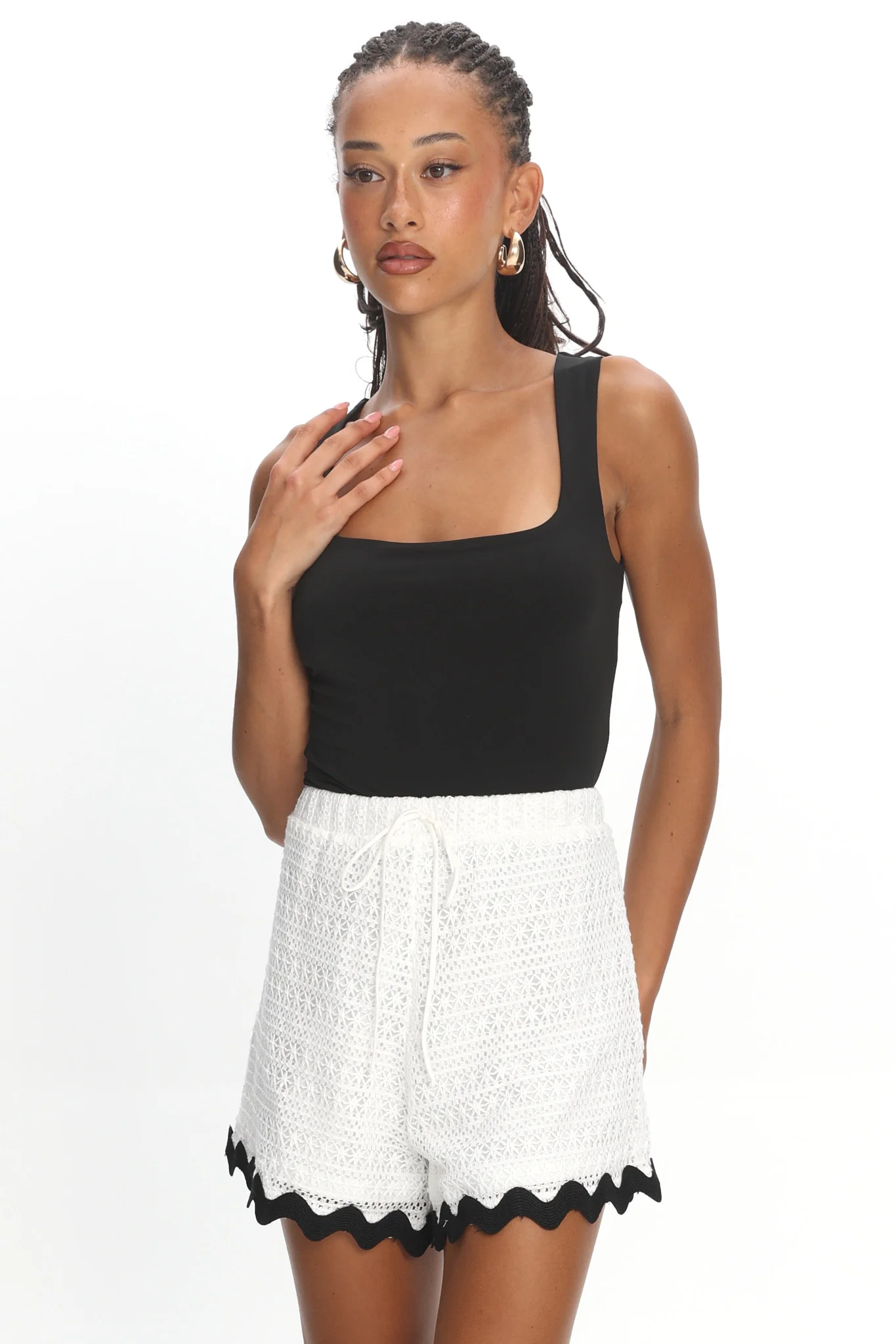 Breakaway Shorts Crochet White - Image 5