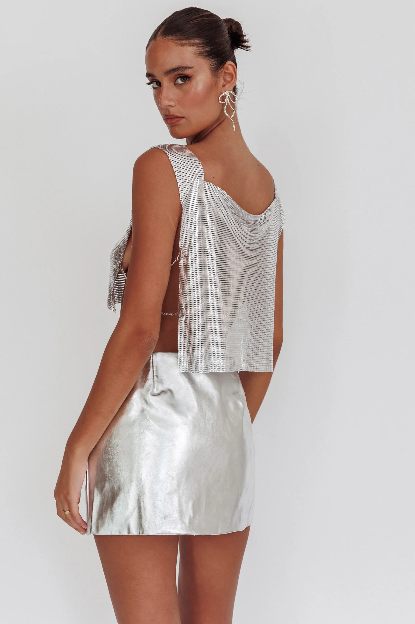 Breakdance Metal Mesh Top Silver - Image 3