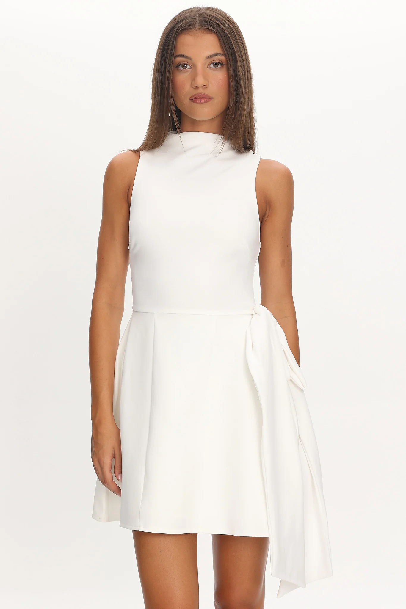 Breaker High Neck Mini Dress White White - Image 6