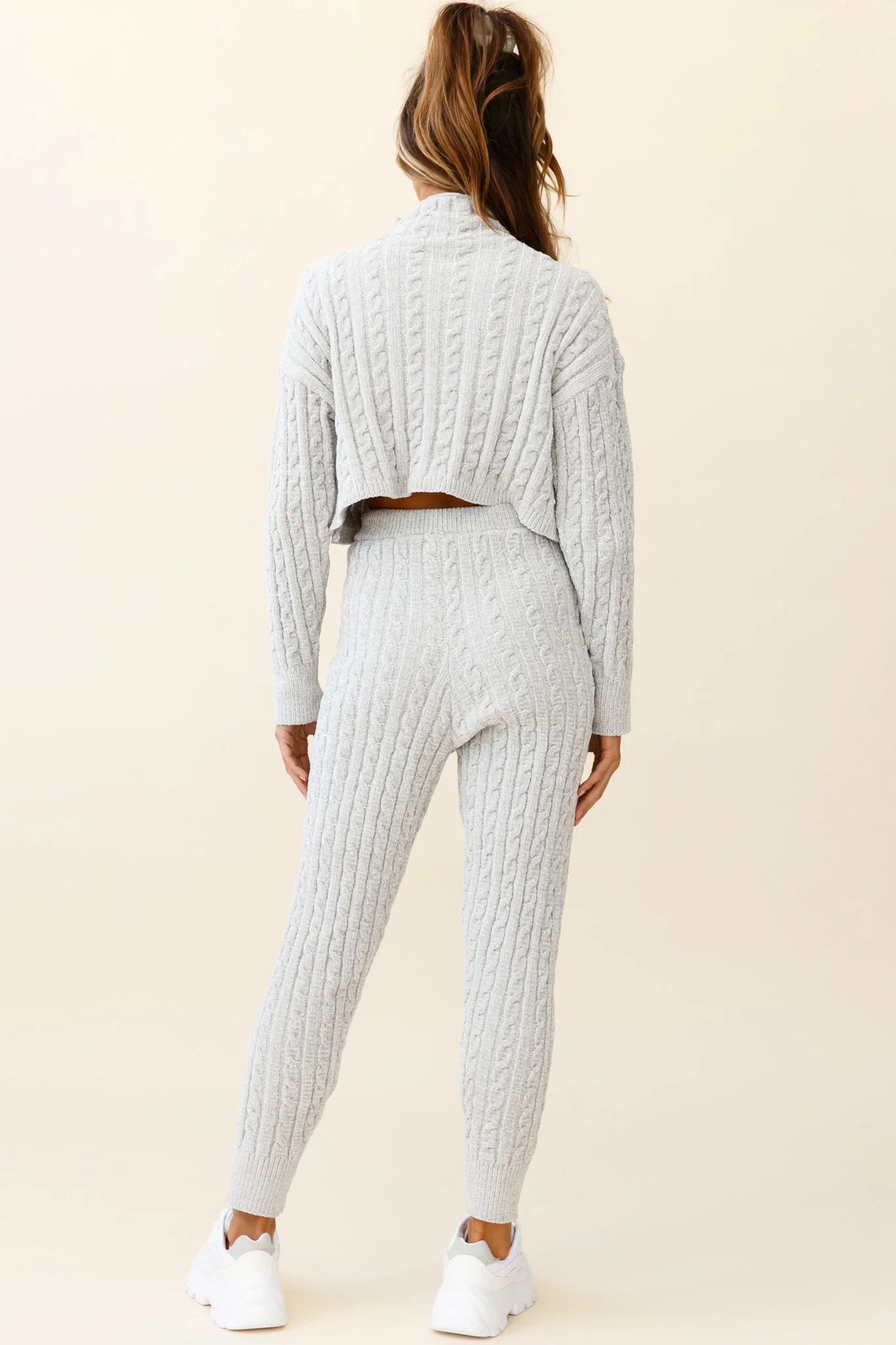 Breckenridge Long Cable Knit Pants Grey - Image 3