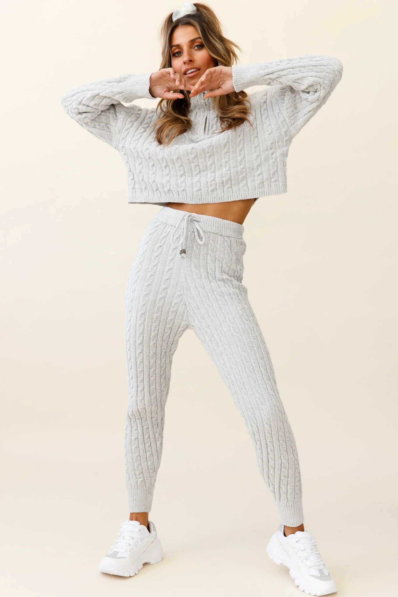 Breckenridge Long Cable Knit Pants Grey - Image 7
