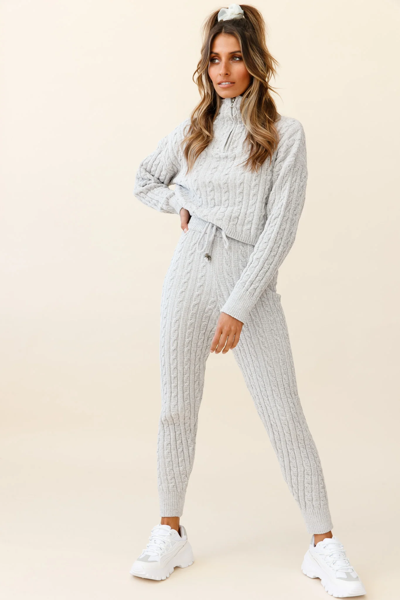 Breckenridge Long Cable Knit Pants Grey - Image 8