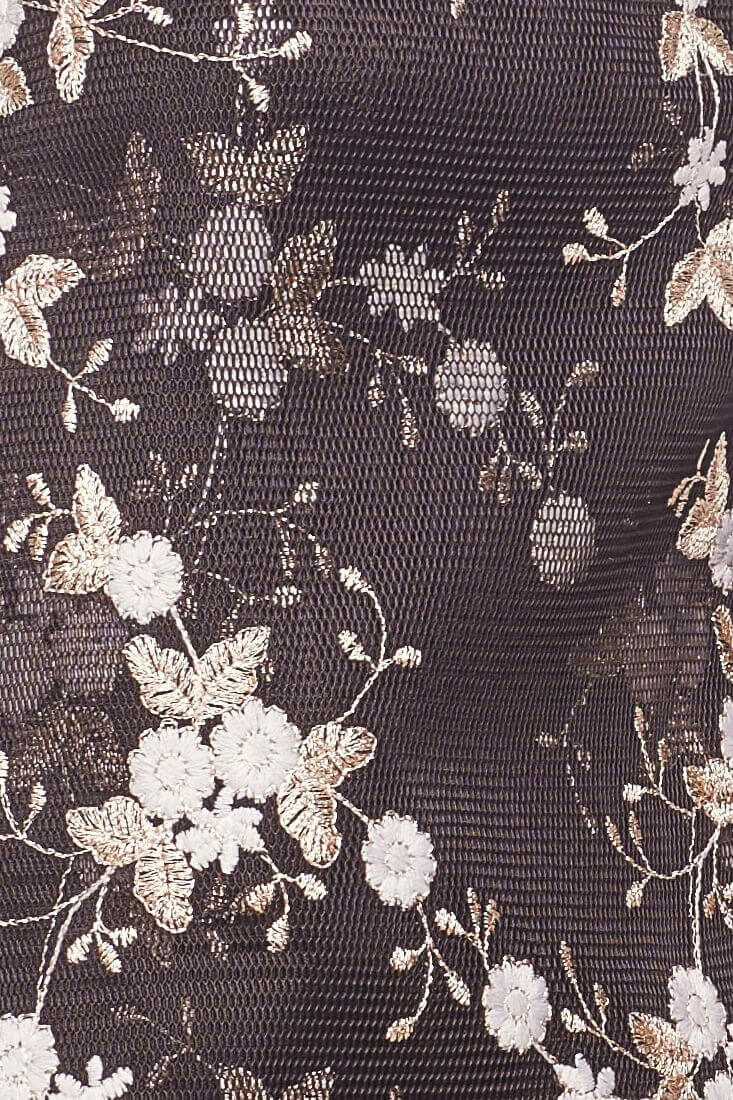 Bri Mesh Overlay Mesh Holiday Skirt Black - Image 7