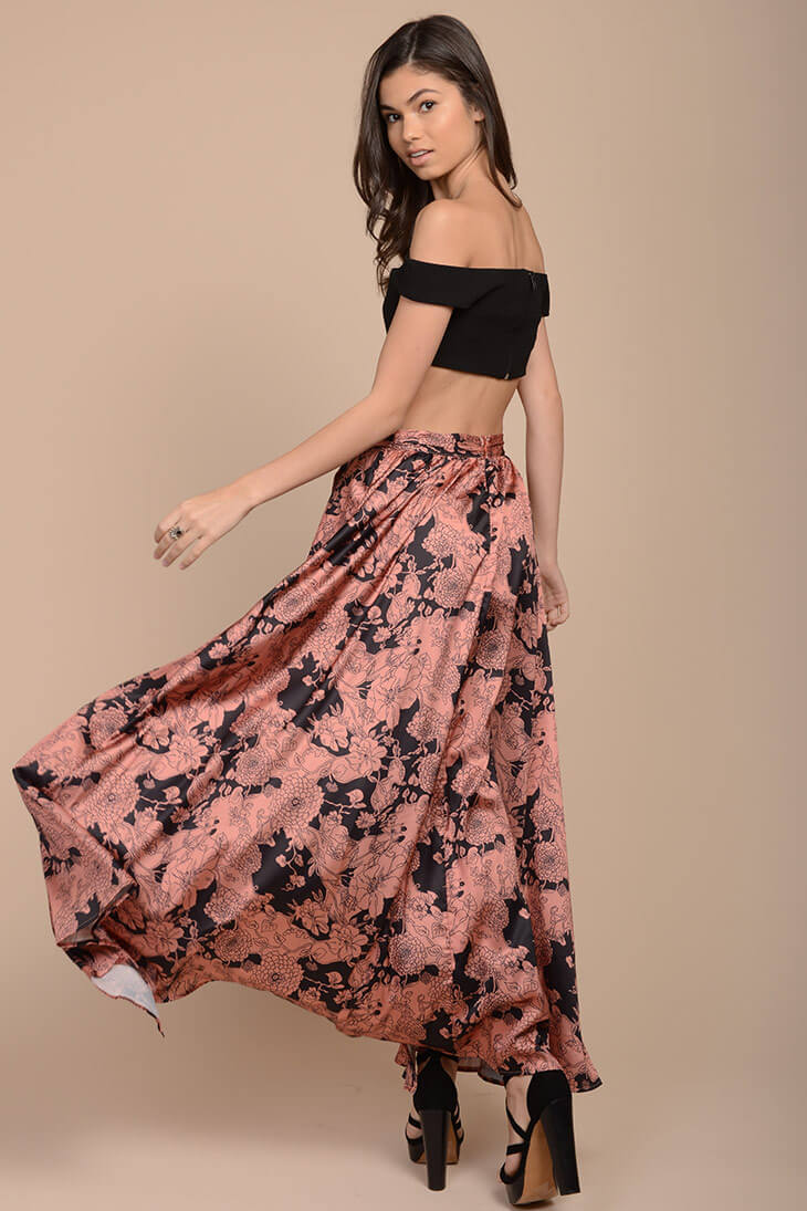 Briley Floral Maxi Skirt Pink - Image 3