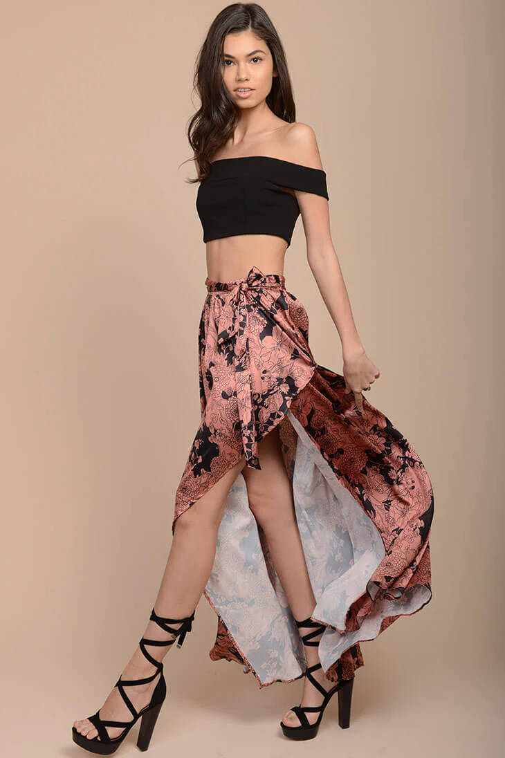 Briley Floral Maxi Skirt Pink - Image 4