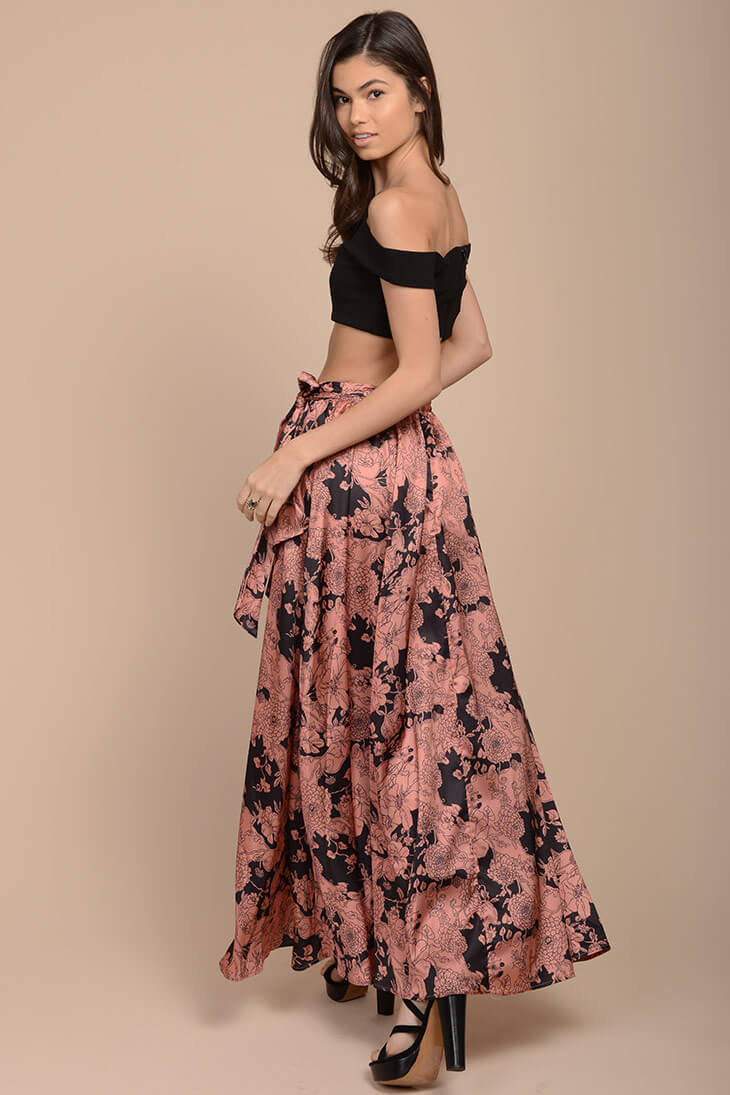 Briley Floral Maxi Skirt Pink - Image 5