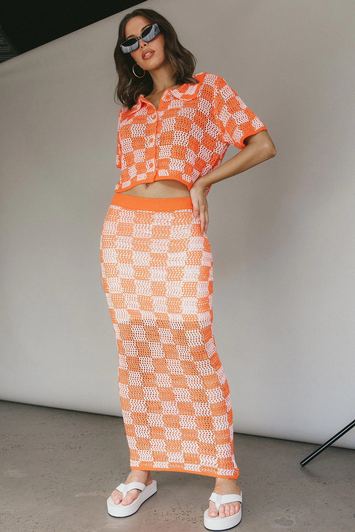 Byron Bay Crochet Maxi Skirt Sunset - Image 16