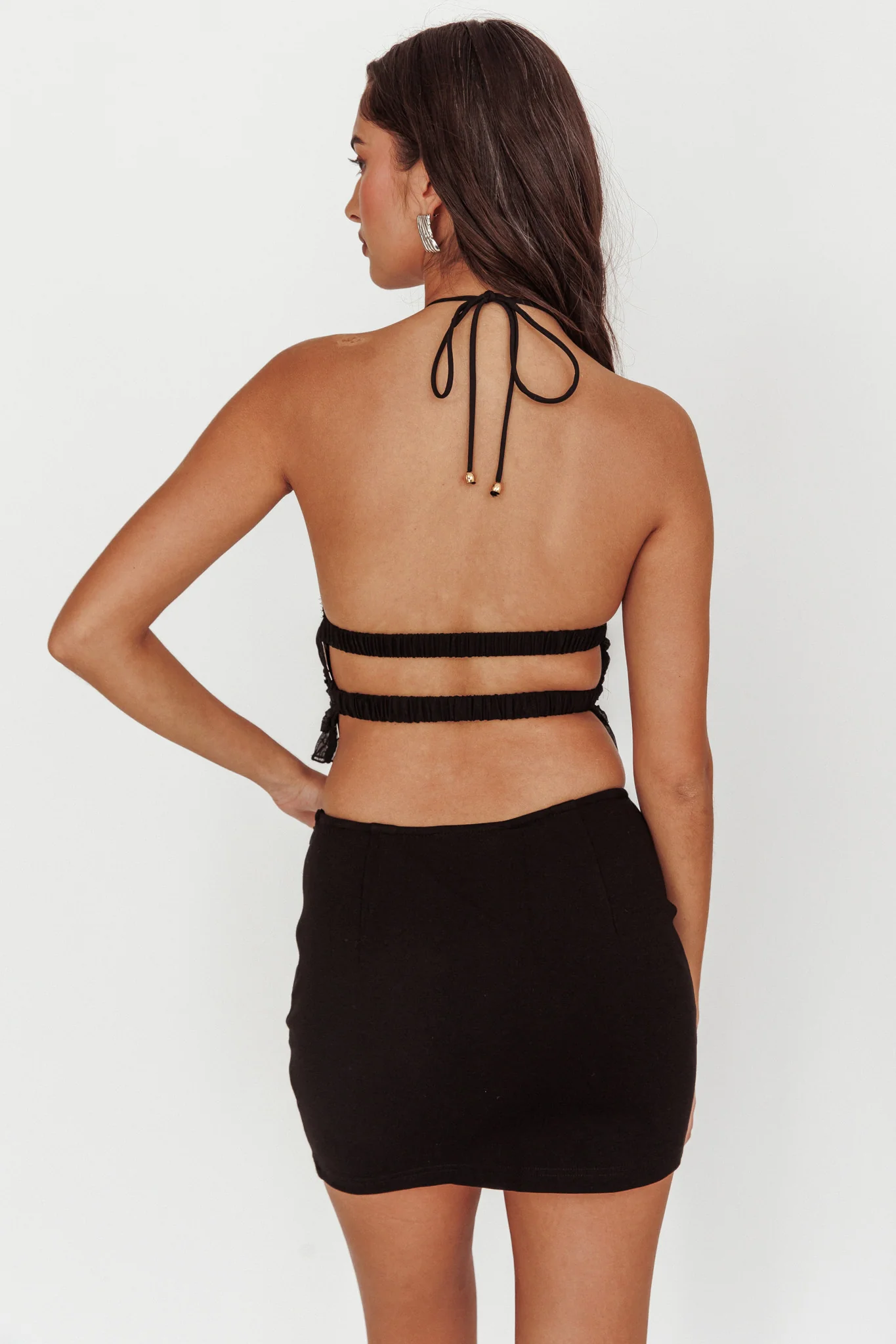 Caitlyn Bodycon Mini Skirt Black - Image 8