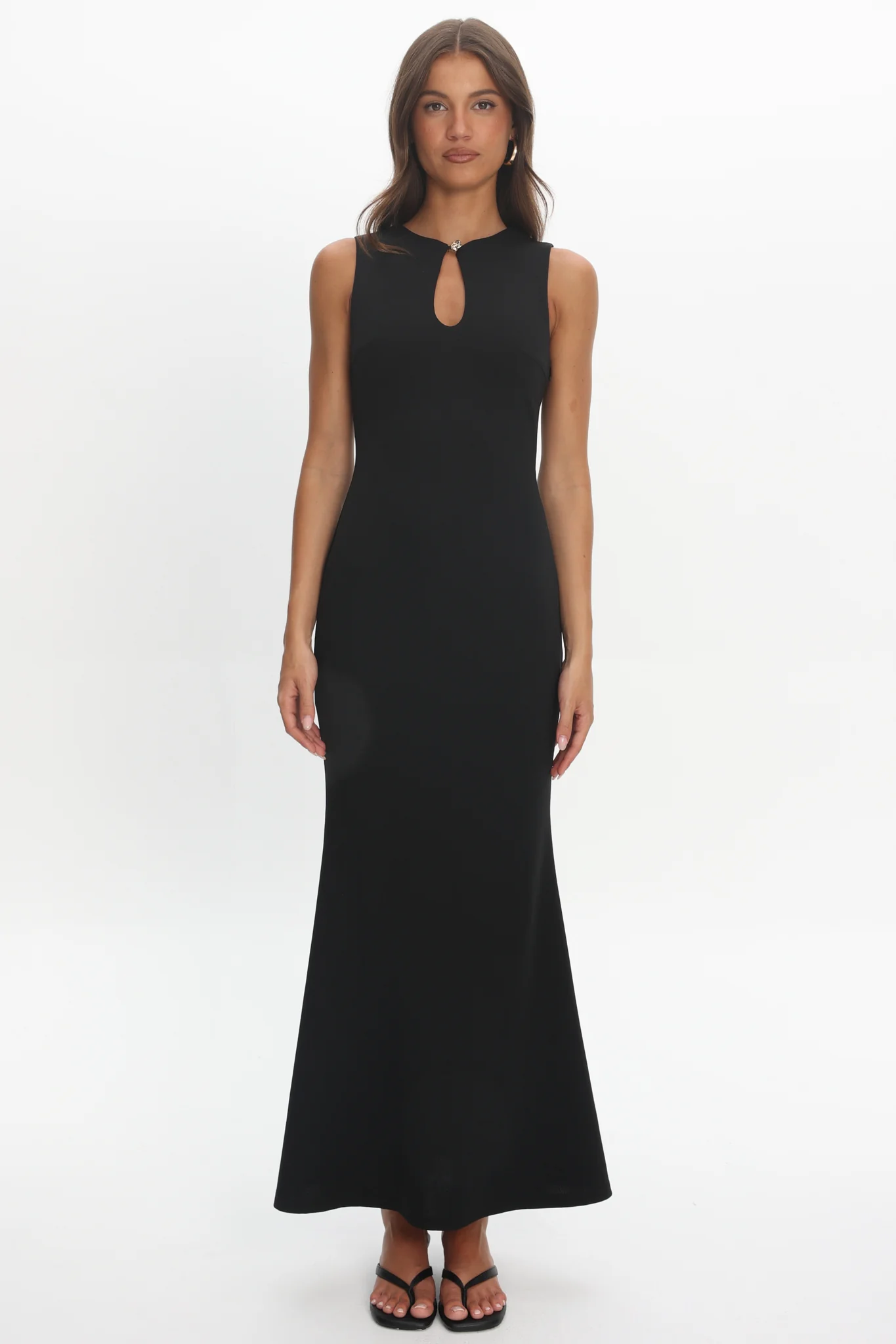 Capucine Key Hole Bust Maxi Dress Black - Image 5
