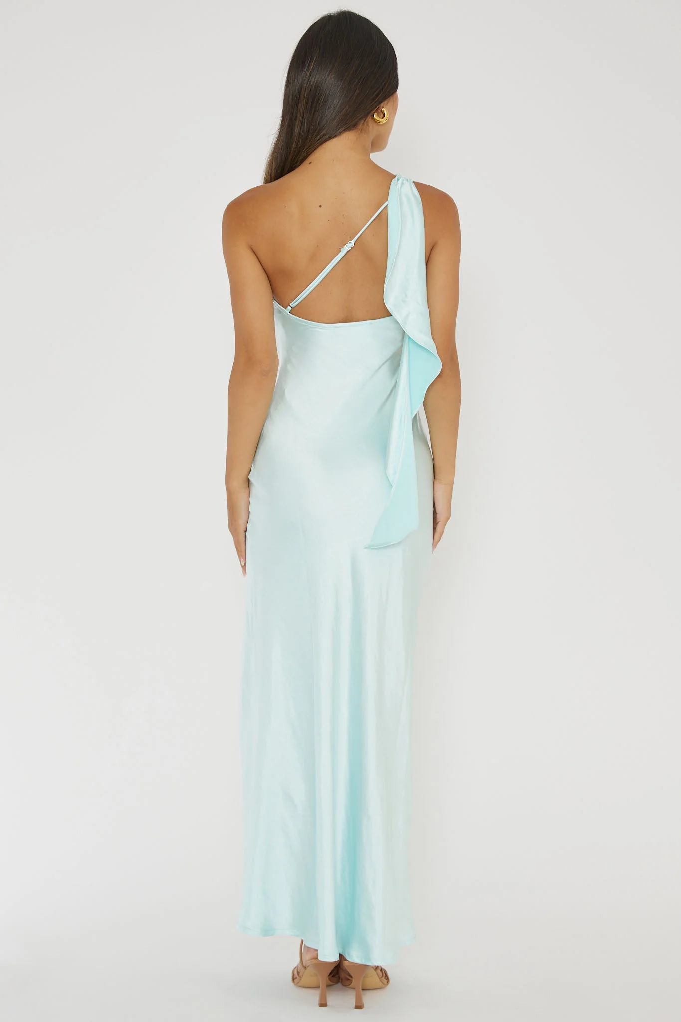 Carmel One-Shoulder Sash Maxi Dress Ice - Image 2
