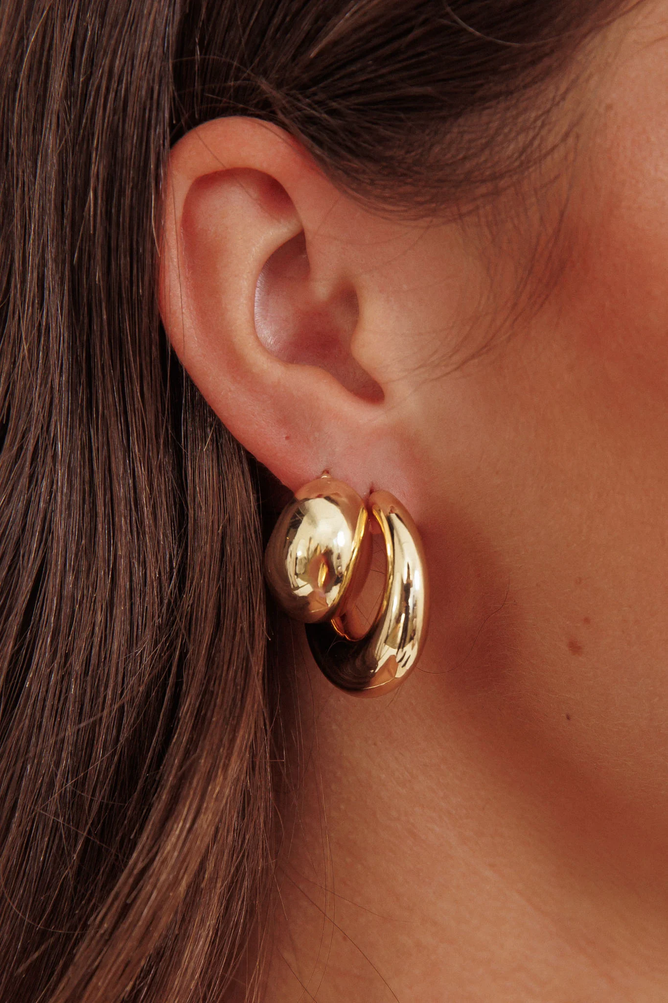 Casper Chunky Earrings Set Gold - Image 2