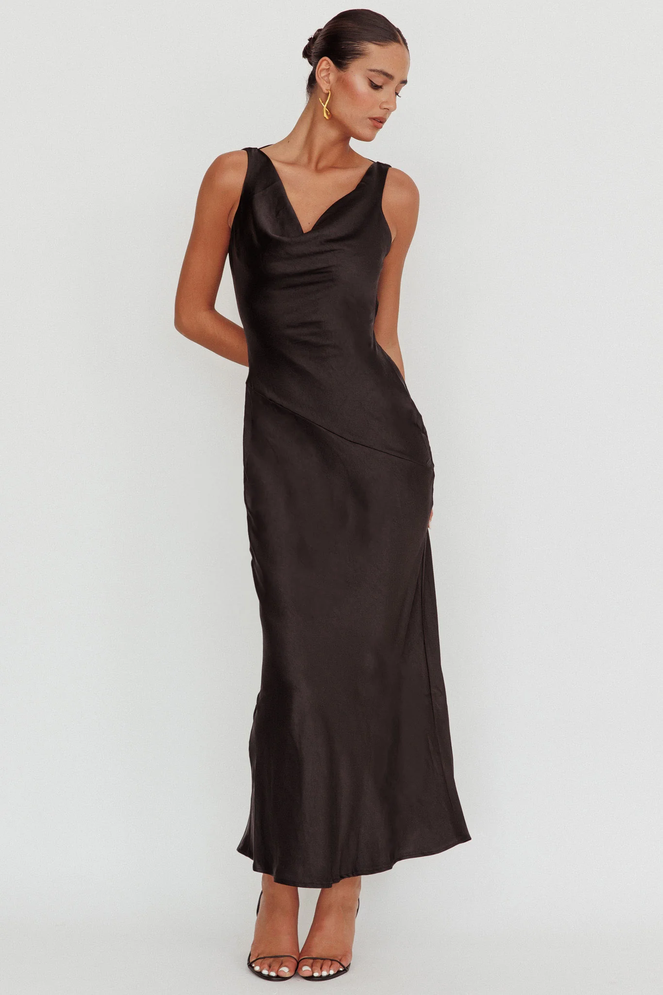 Cassiopeia Open Back Maxi Dress Black - Image 3
