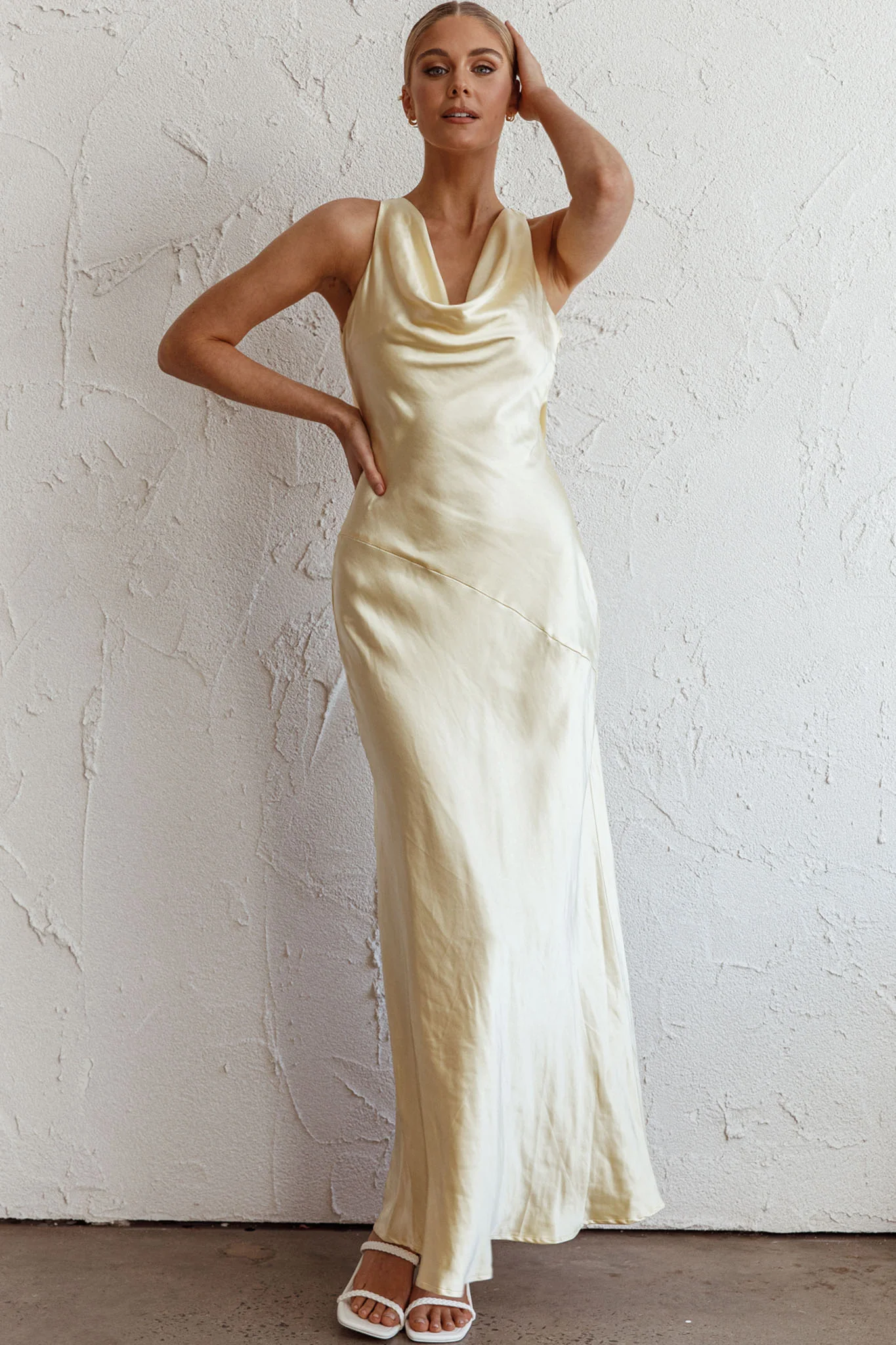 Cassiopeia Open Back Maxi Dress Butter - Image 5